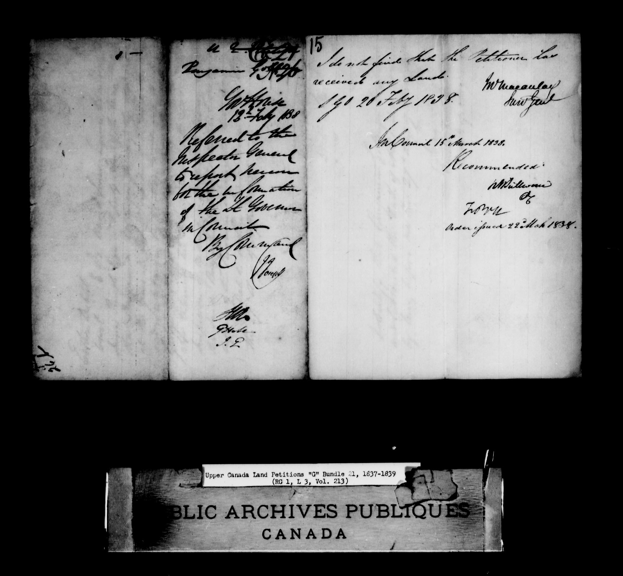 Title: Upper Canada Land Petitions (1763-1865) - Mikan Number: 205131 - Microform: c-2036