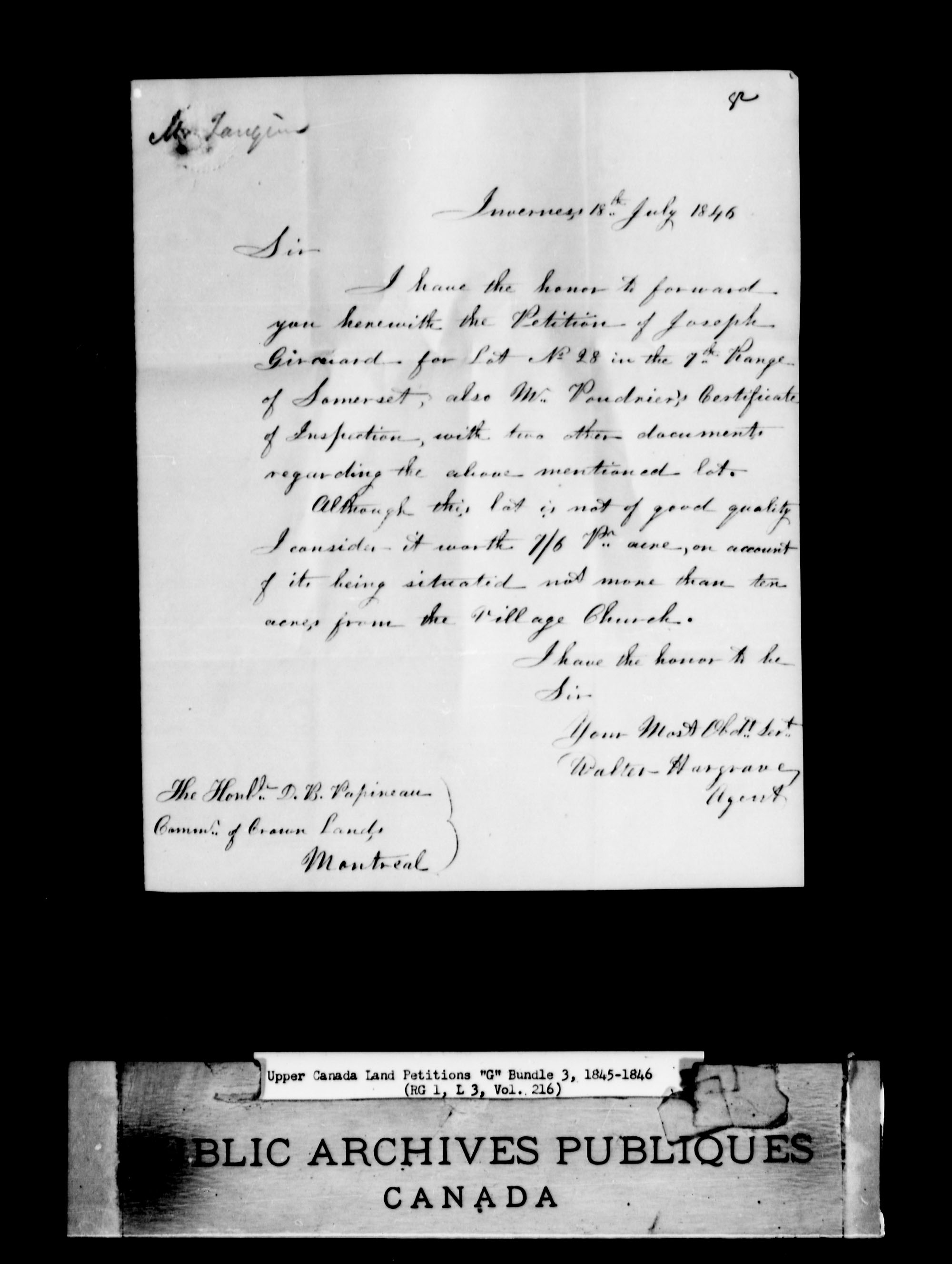 Title: Upper Canada Land Petitions (1763-1865) - Mikan Number: 205131 - Microform: c-2037