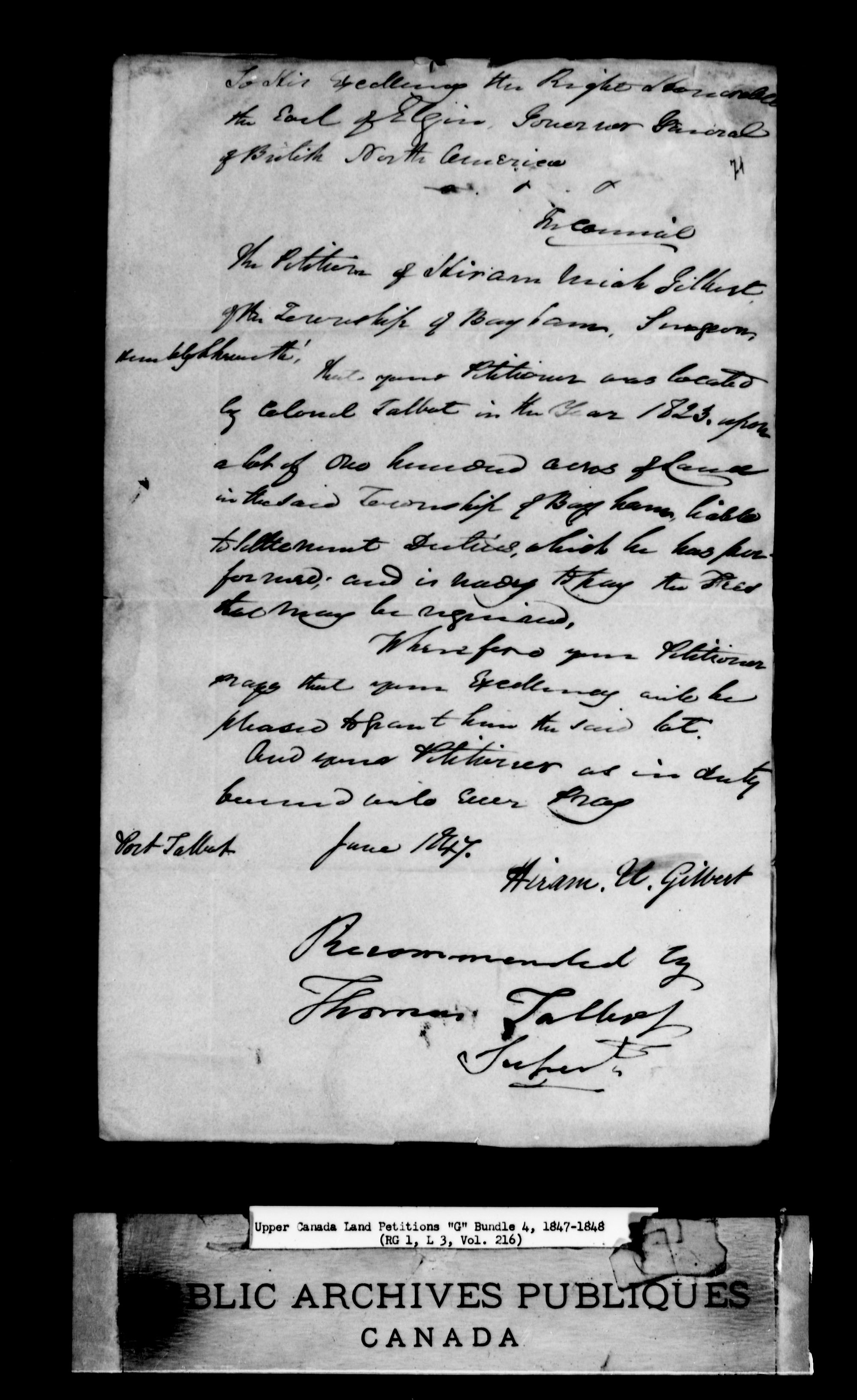 Title: Upper Canada Land Petitions (1763-1865) - Mikan Number: 205131 - Microform: c-2038