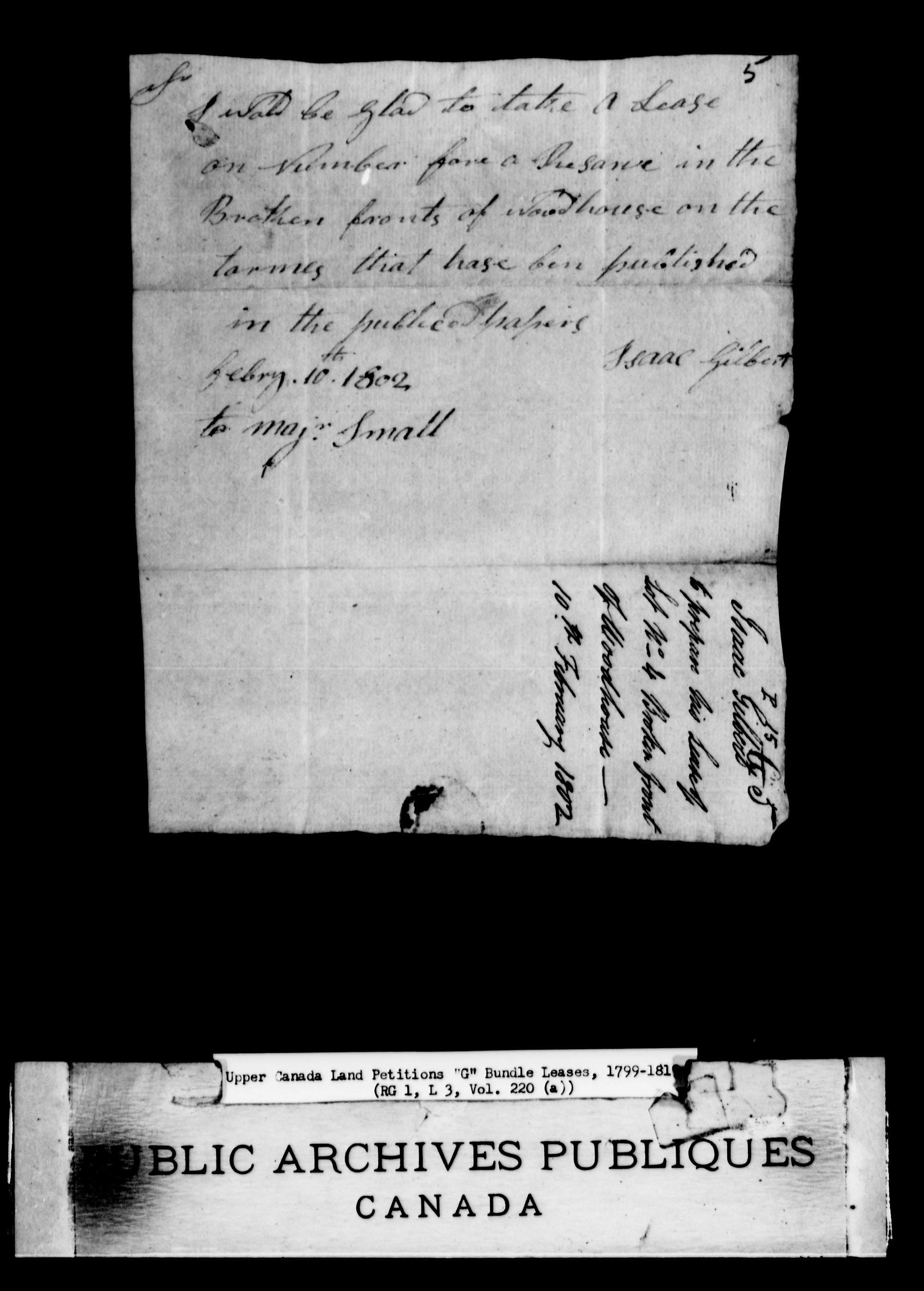 Title: Upper Canada Land Petitions (1763-1865) - Mikan Number: 205131 - Microform: c-2041