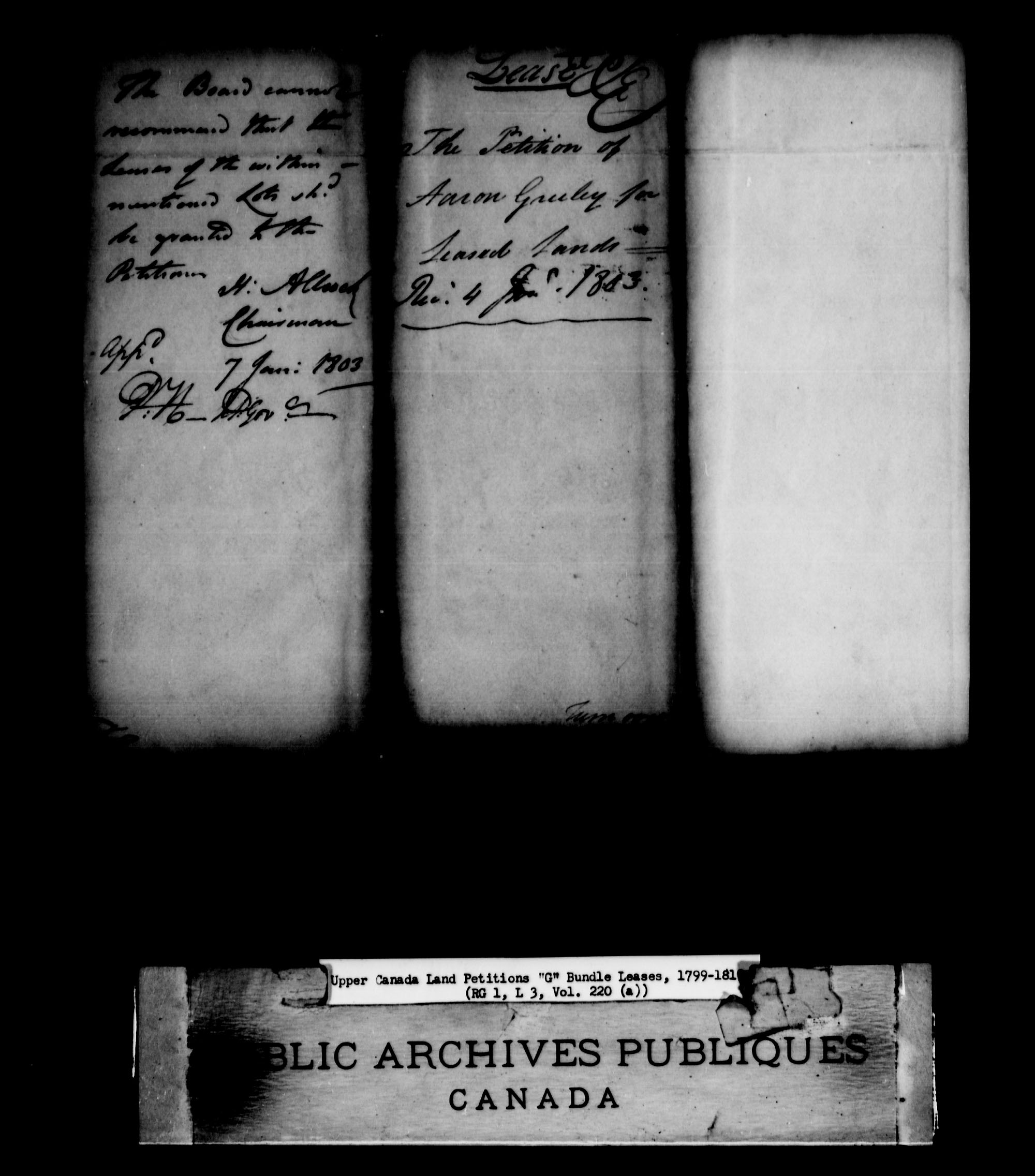 Title: Upper Canada Land Petitions (1763-1865) - Mikan Number: 205131 - Microform: c-2041