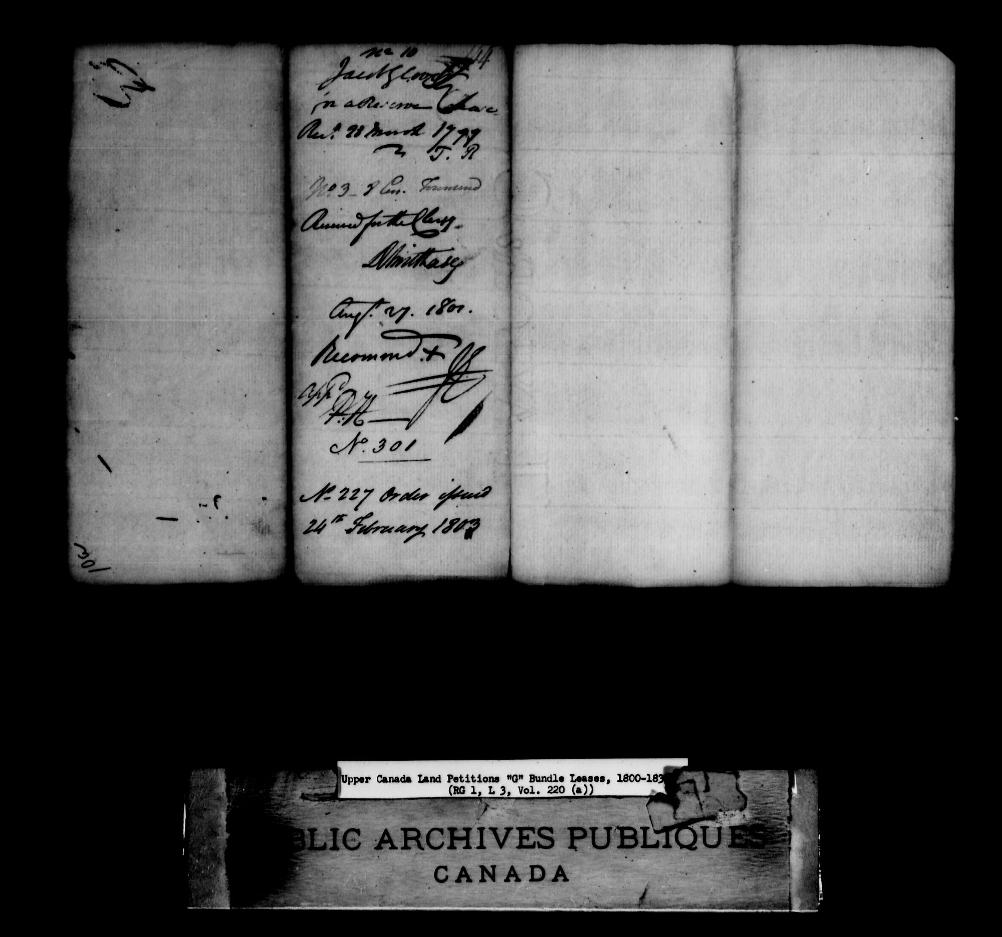 Title: Upper Canada Land Petitions (1763-1865) - Mikan Number: 205131 - Microform: c-2041