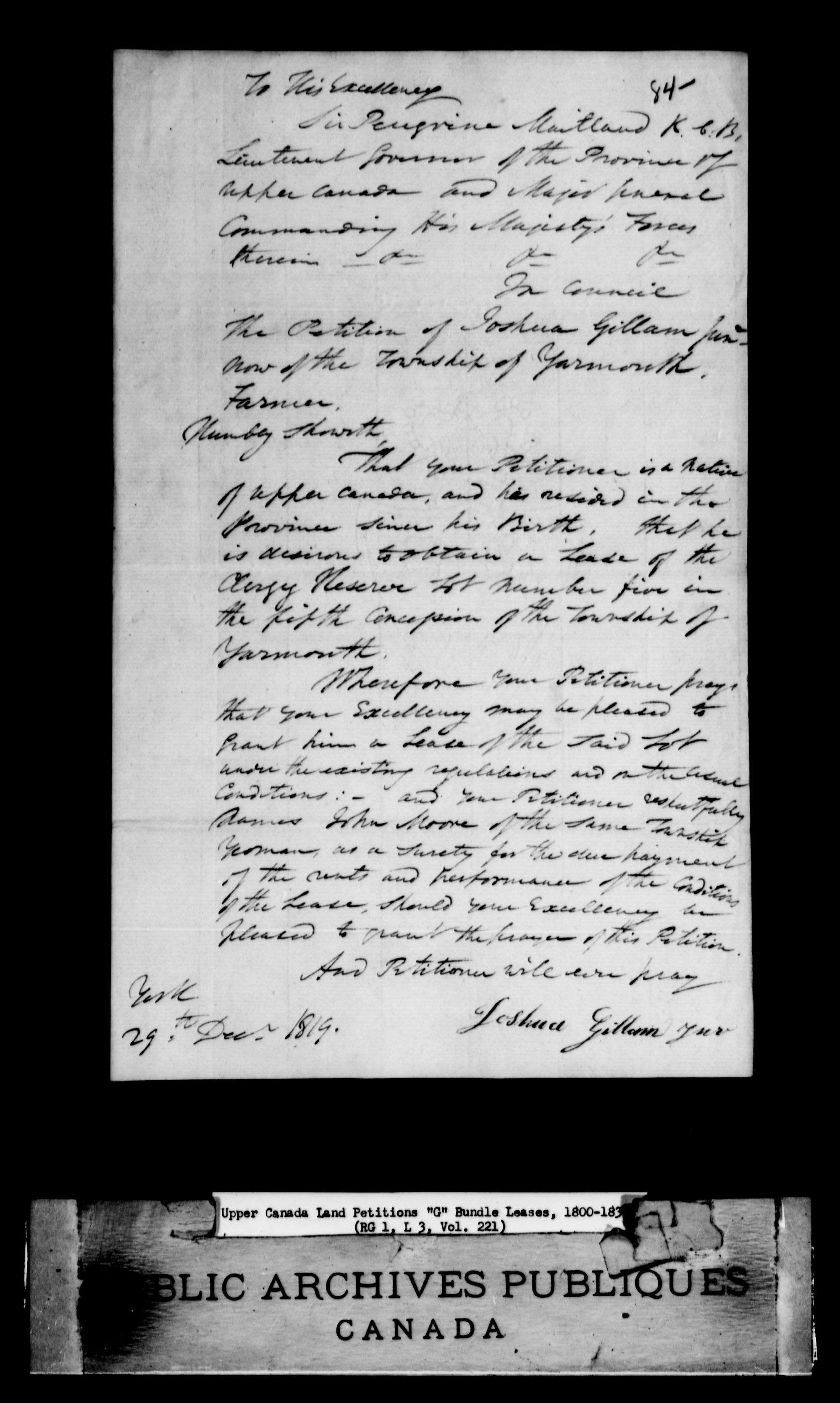 Title: Upper Canada Land Petitions (1763-1865) - Mikan Number: 205131 - Microform: c-2041