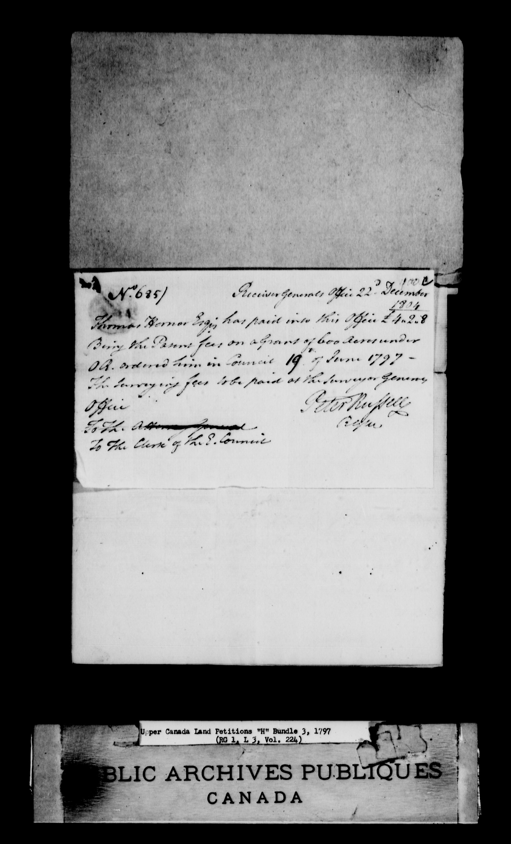 Title: Upper Canada Land Petitions (1763-1865) - Mikan Number: 205131 - Microform: c-2043