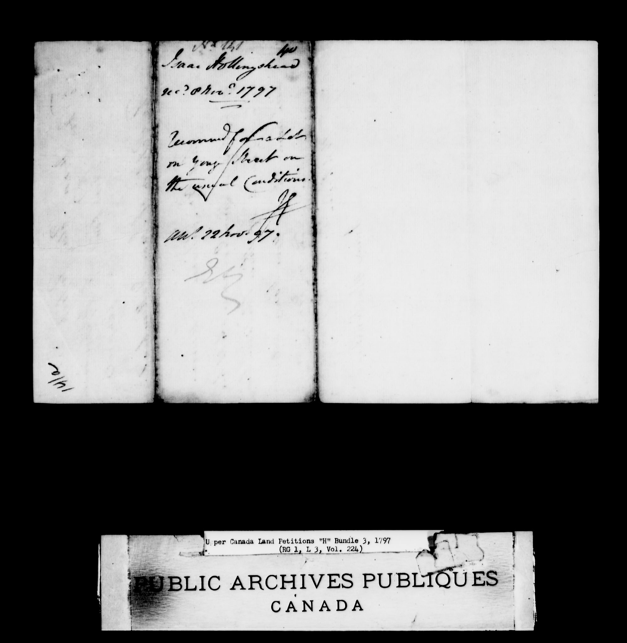 Title: Upper Canada Land Petitions (1763-1865) - Mikan Number: 205131 - Microform: c-2044