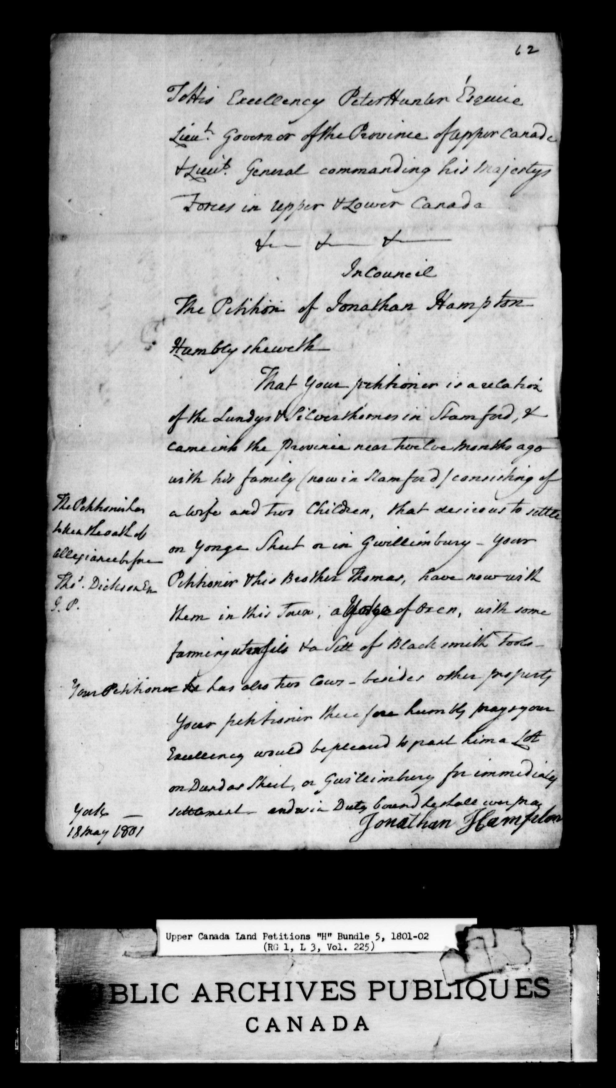 Title: Upper Canada Land Petitions (1763-1865) - Mikan Number: 205131 - Microform: c-2045