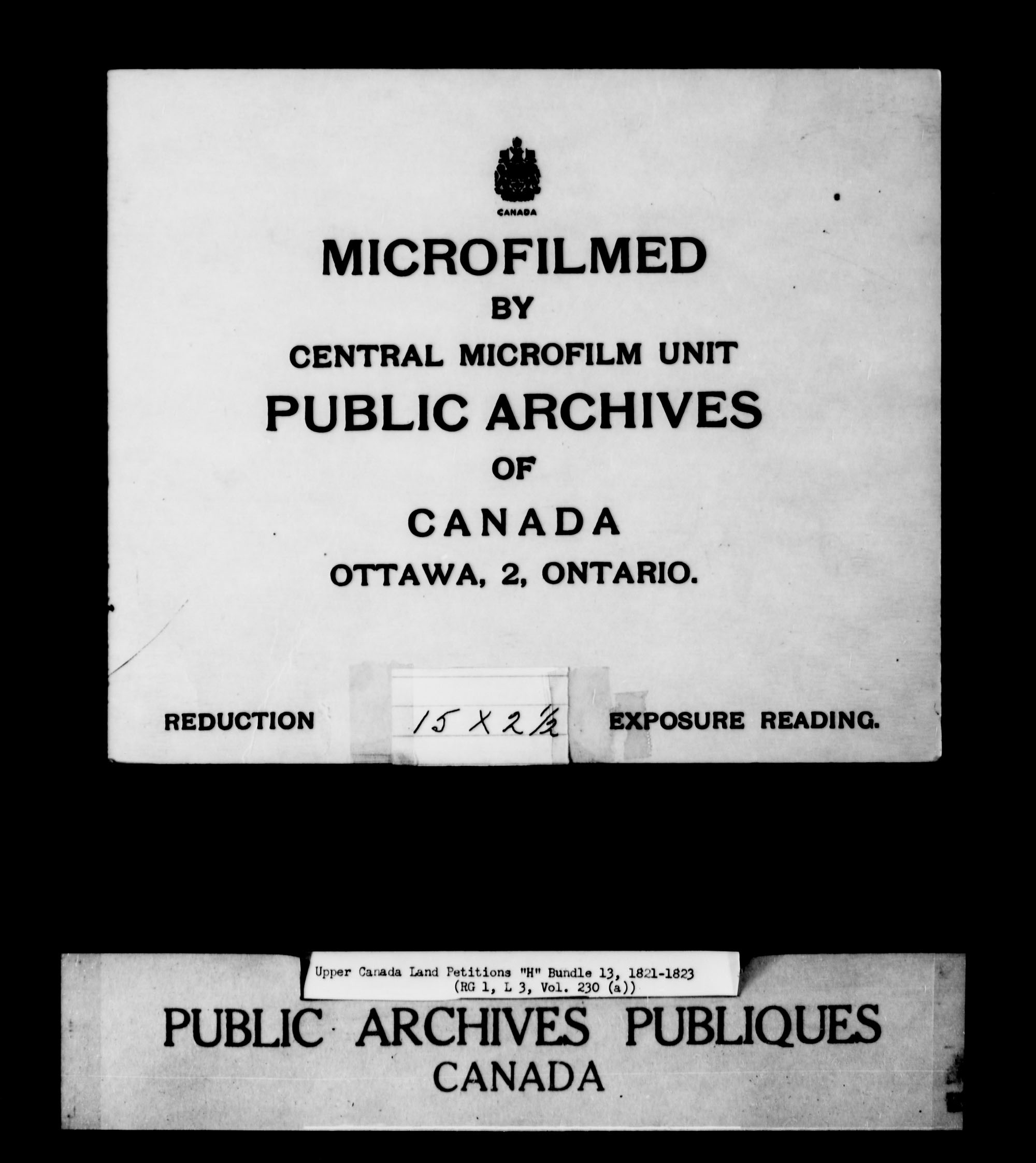 Title: Upper Canada Land Petitions (1763-1865) - Mikan Number: 205131 - Microform: c-2049