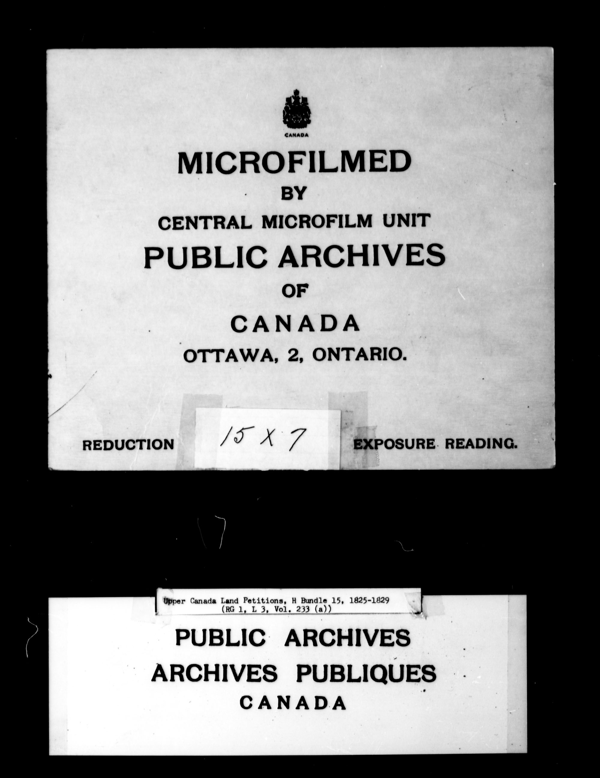 Title: Upper Canada Land Petitions (1763-1865) - Mikan Number: 205131 - Microform: c-2051