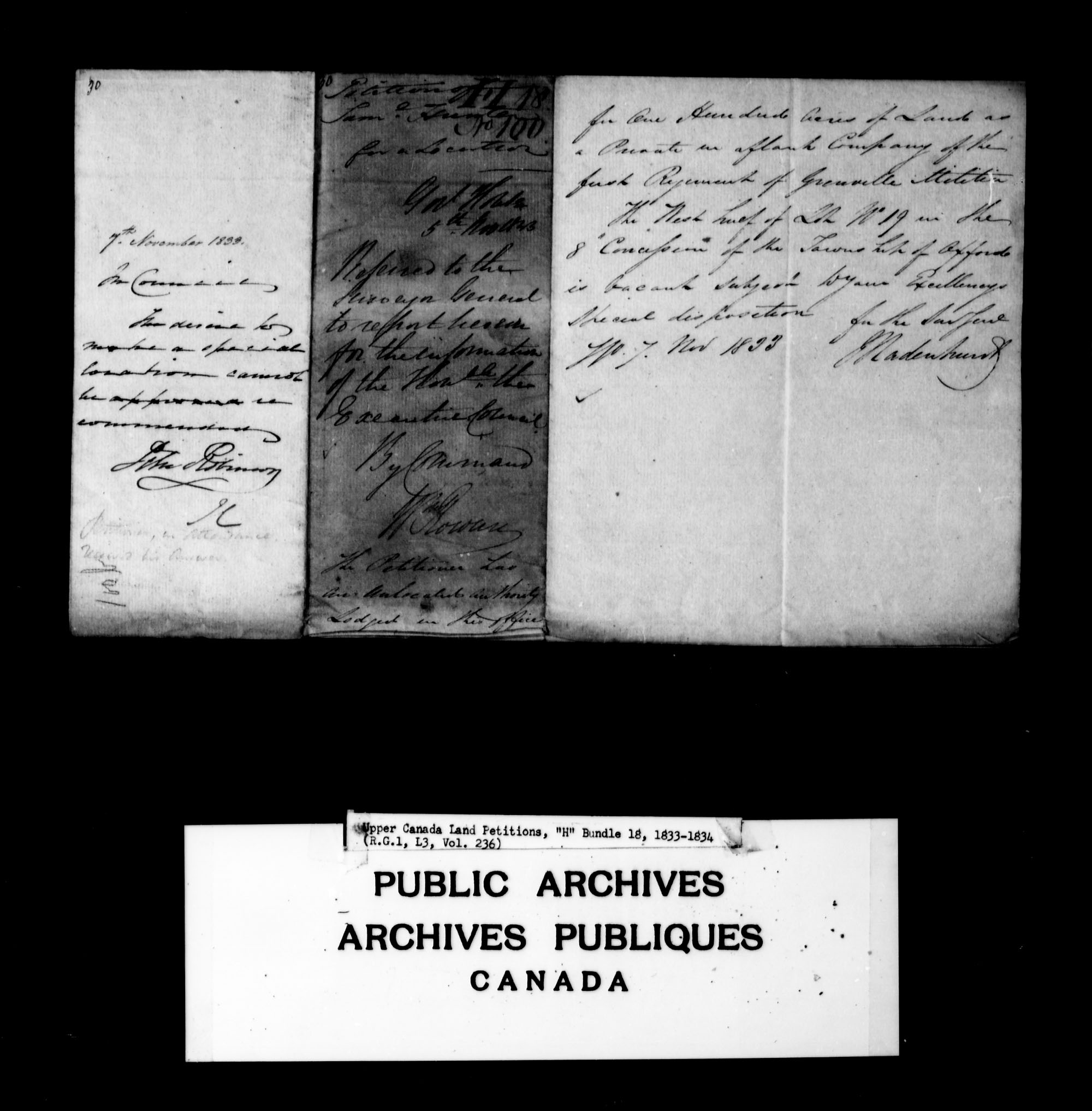 Title: Upper Canada Land Petitions (1763-1865) - Mikan Number: 205131 - Microform: c-2052