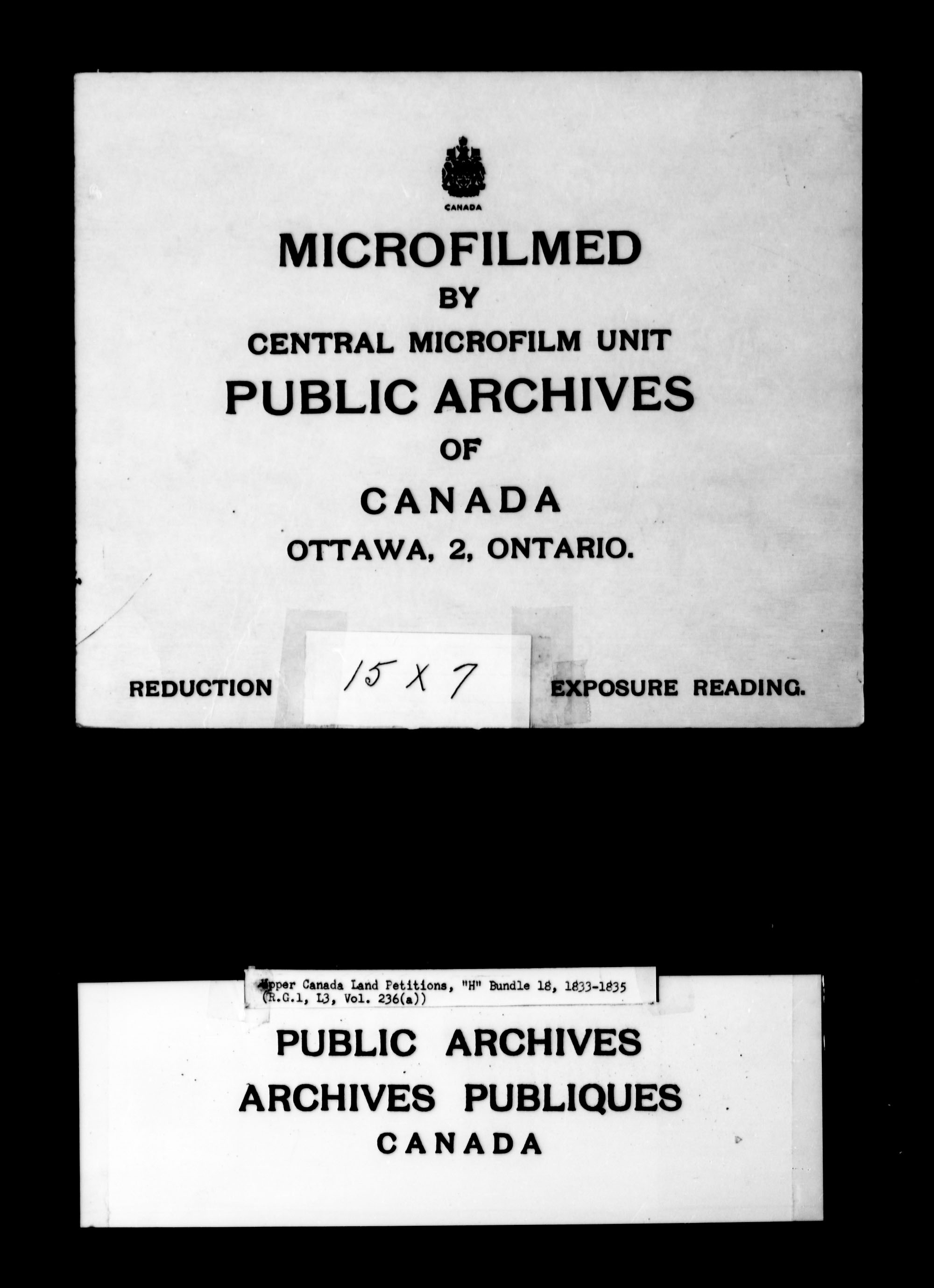 Title: Upper Canada Land Petitions (1763-1865) - Mikan Number: 205131 - Microform: c-2053