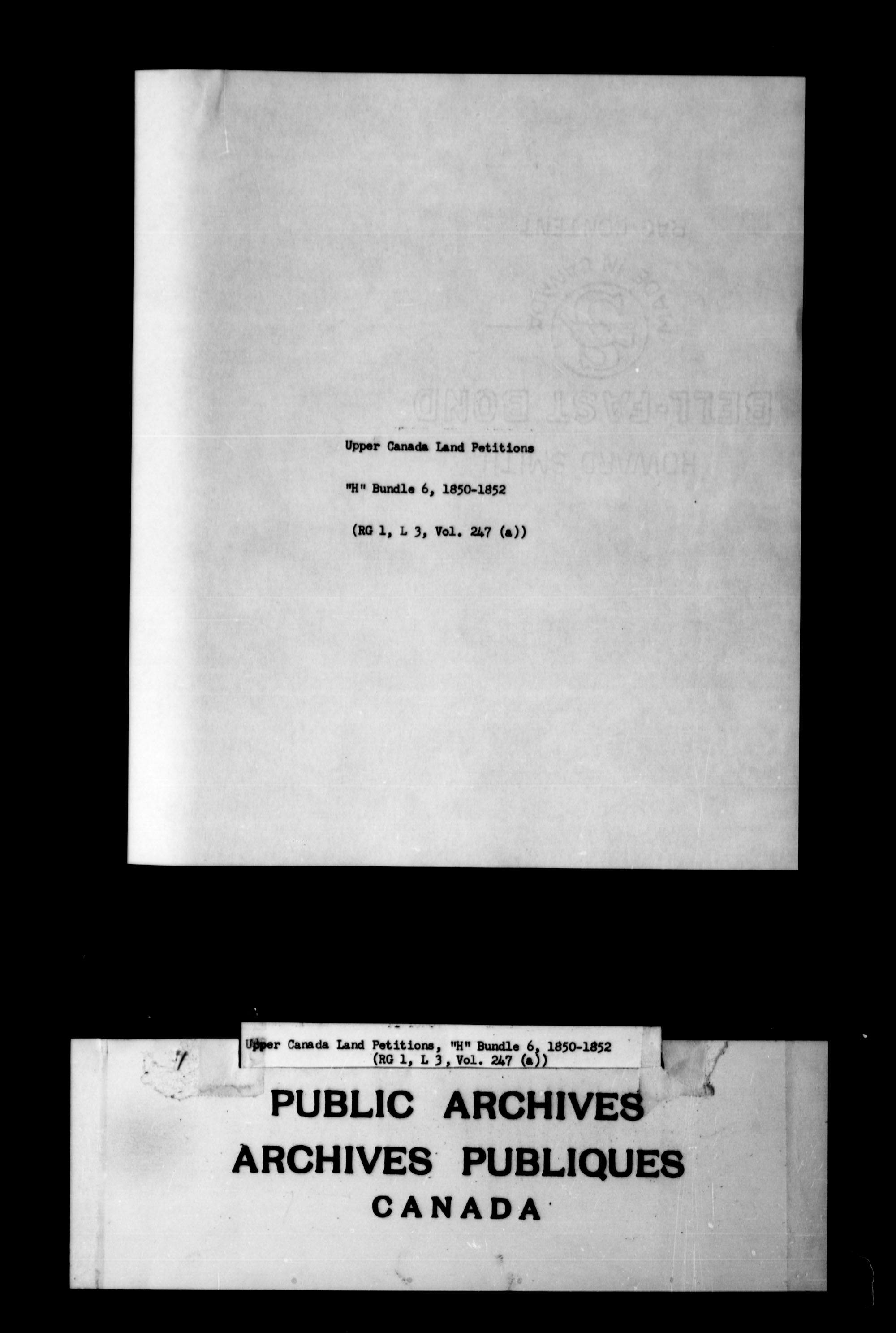 Title: Upper Canada Land Petitions (1763-1865) - Mikan Number: 205131 - Microform: c-2102