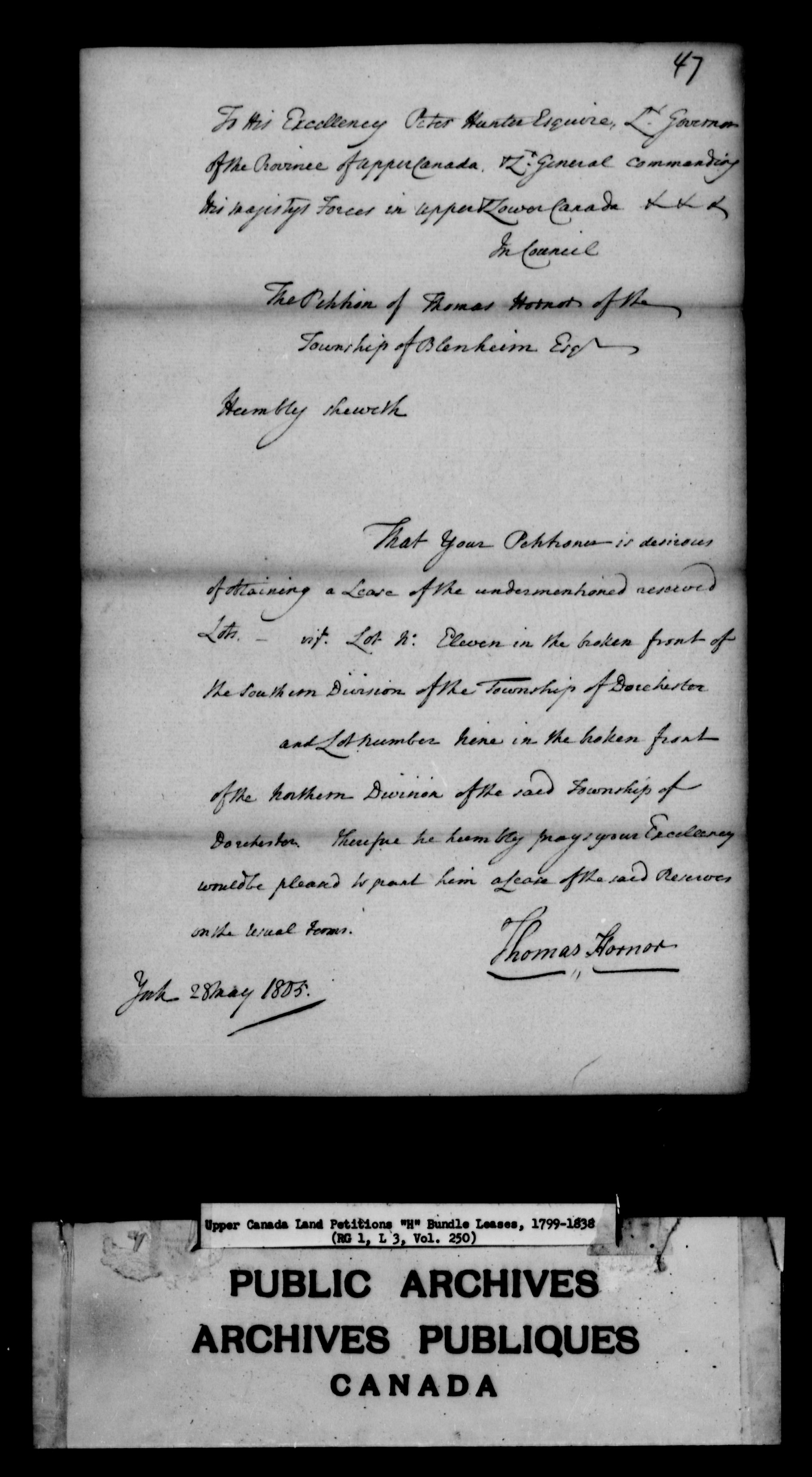 Title: Upper Canada Land Petitions (1763-1865) - Mikan Number: 205131 - Microform: c-2106