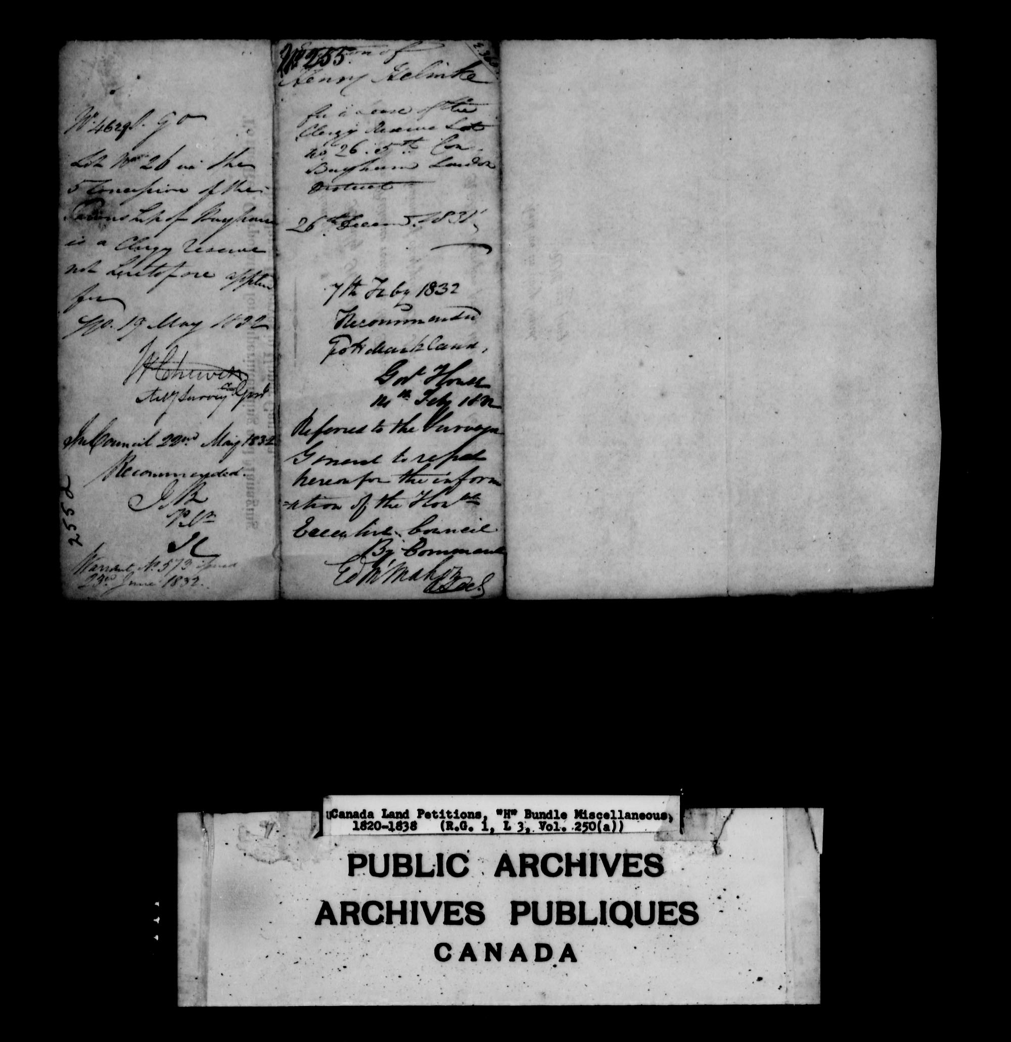 Title: Upper Canada Land Petitions (1763-1865) - Mikan Number: 205131 - Microform: c-2106
