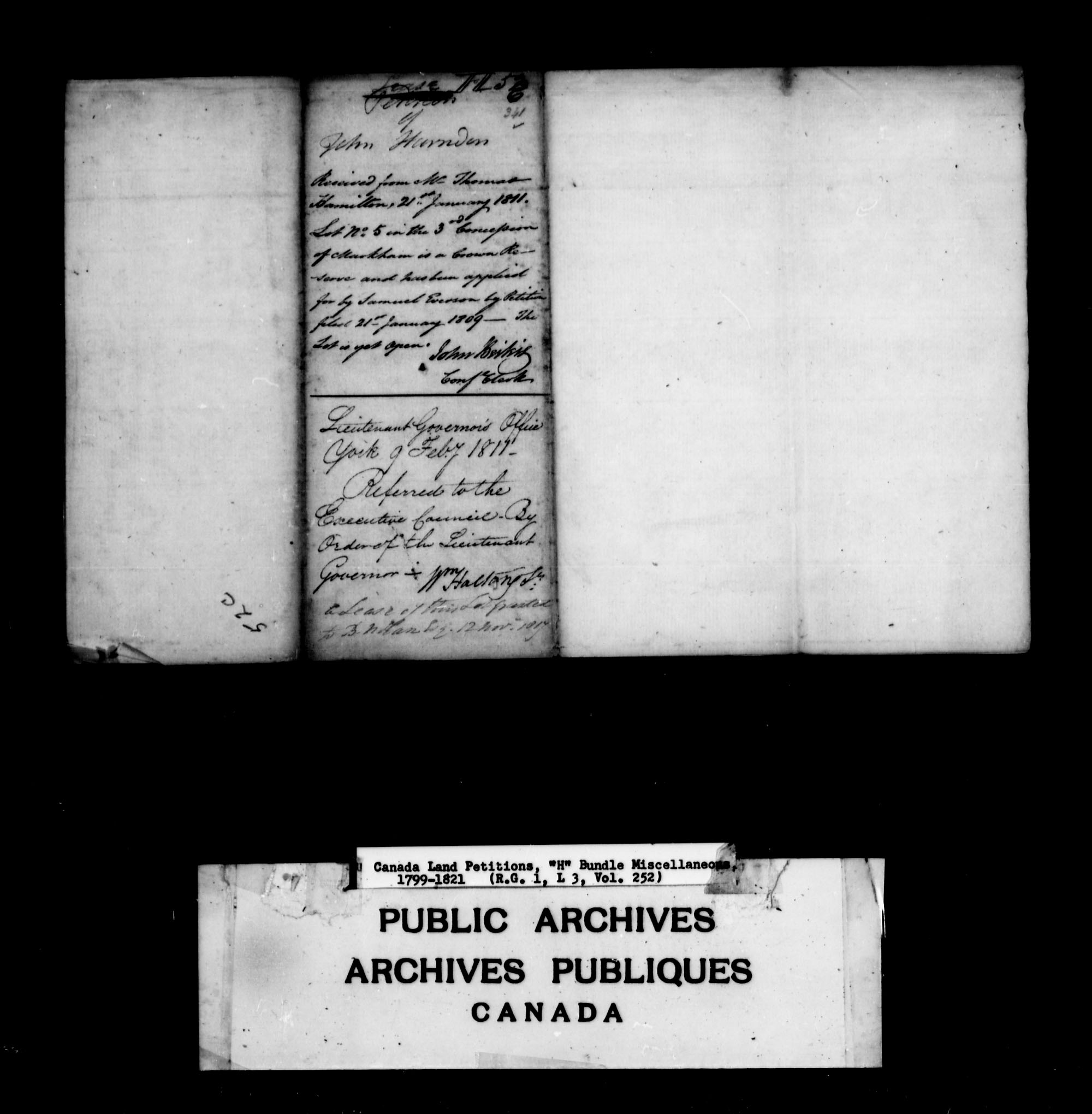 Title: Upper Canada Land Petitions (1763-1865) - Mikan Number: 205131 - Microform: c-2107