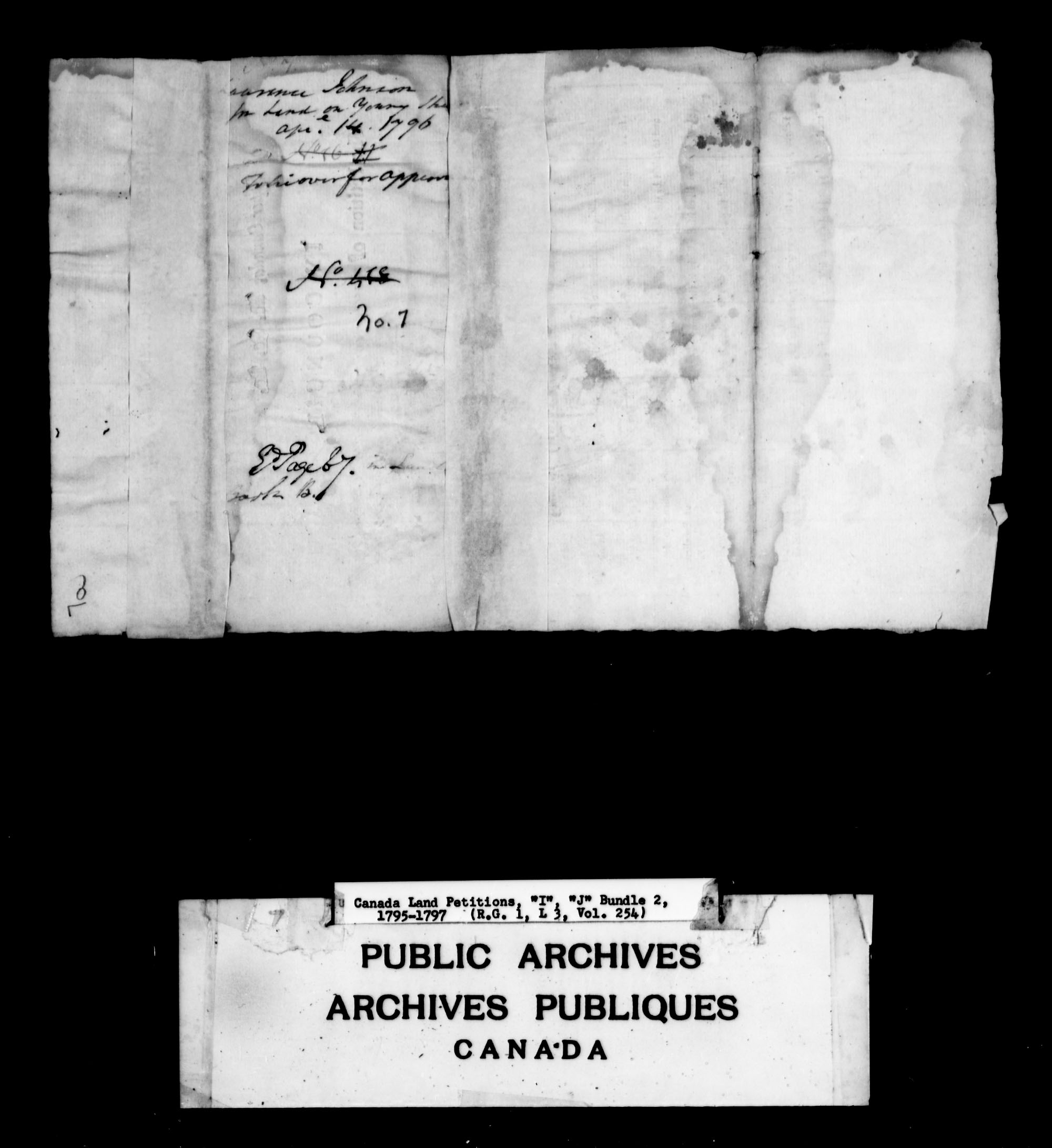 Title: Upper Canada Land Petitions (1763-1865) - Mikan Number: 205131 - Microform: c-2108