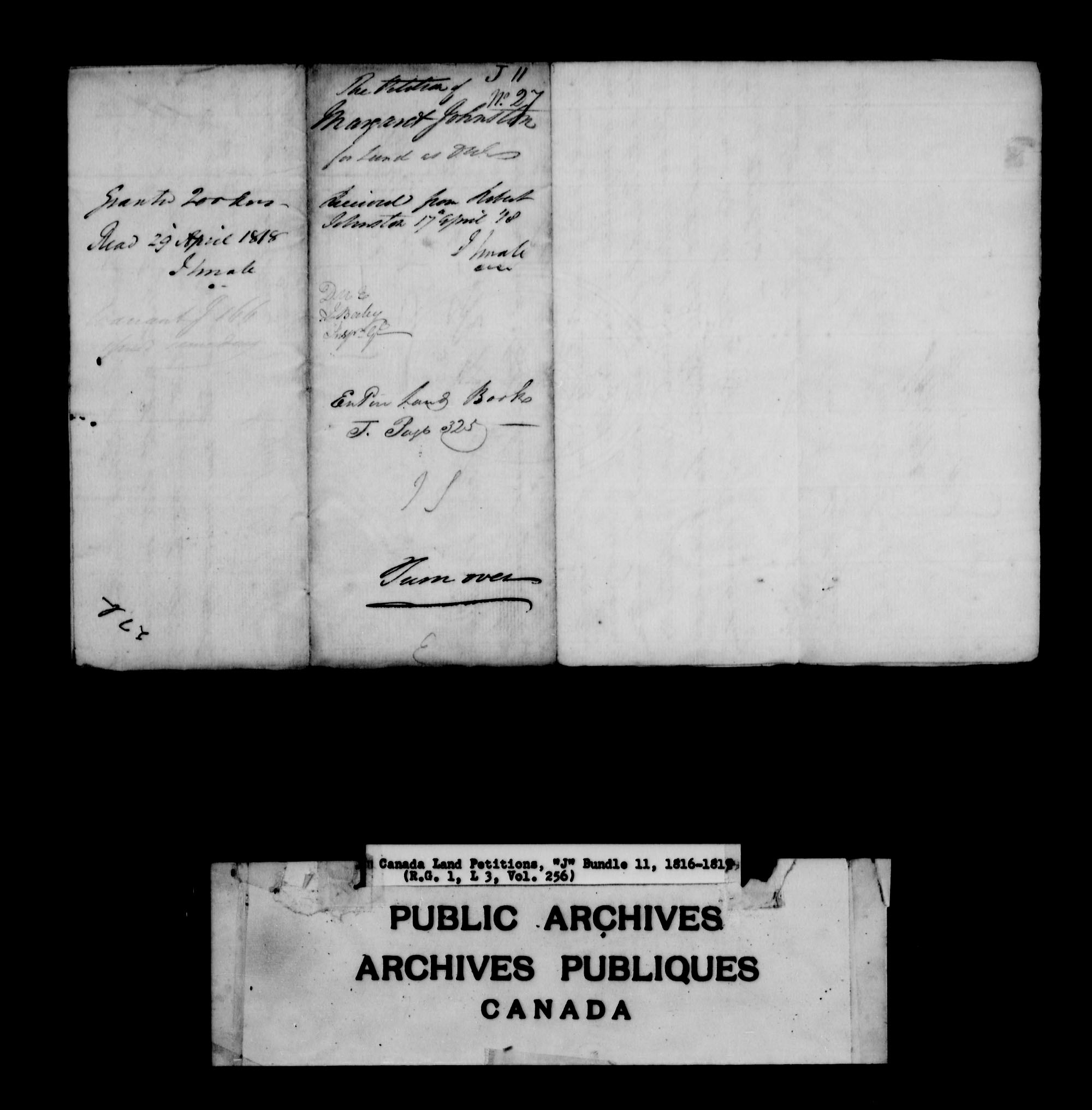 Title: Upper Canada Land Petitions (1763-1865) - Mikan Number: 205131 - Microform: c-2110
