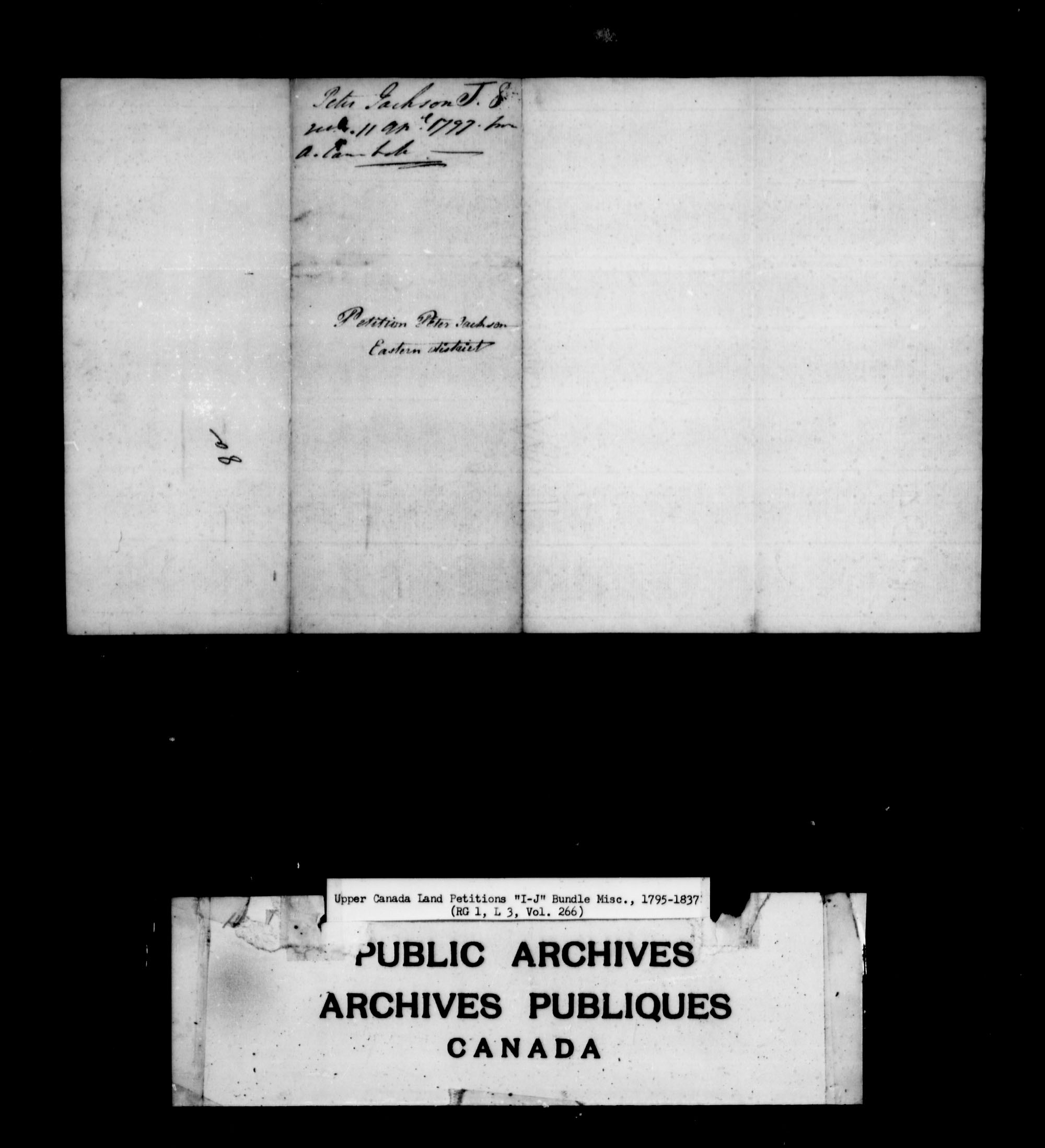 Title: Upper Canada Land Petitions (1763-1865) - Mikan Number: 205131 - Microform: c-2115