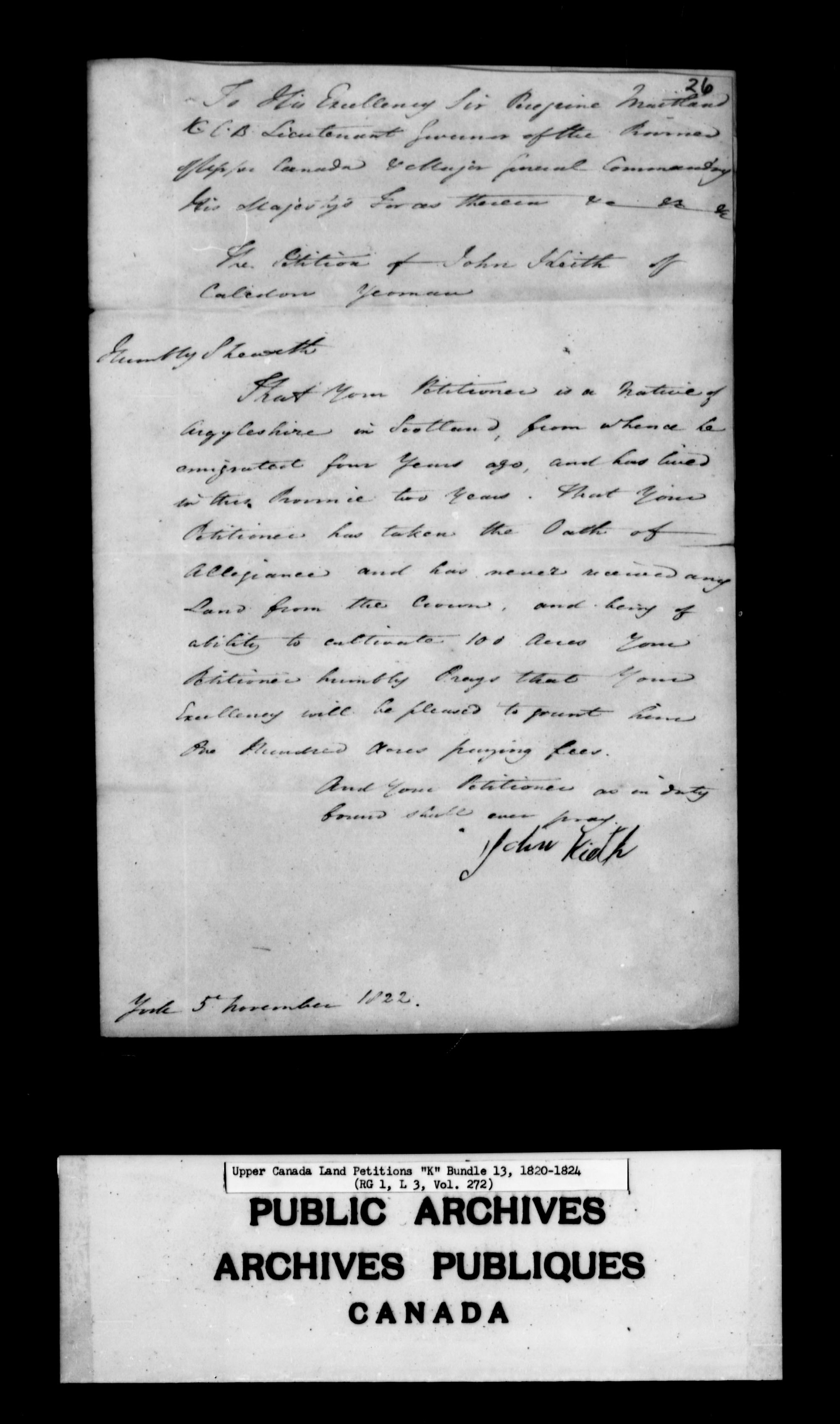 Title: Upper Canada Land Petitions (1763-1865) - Mikan Number: 205131 - Microform: c-2118a