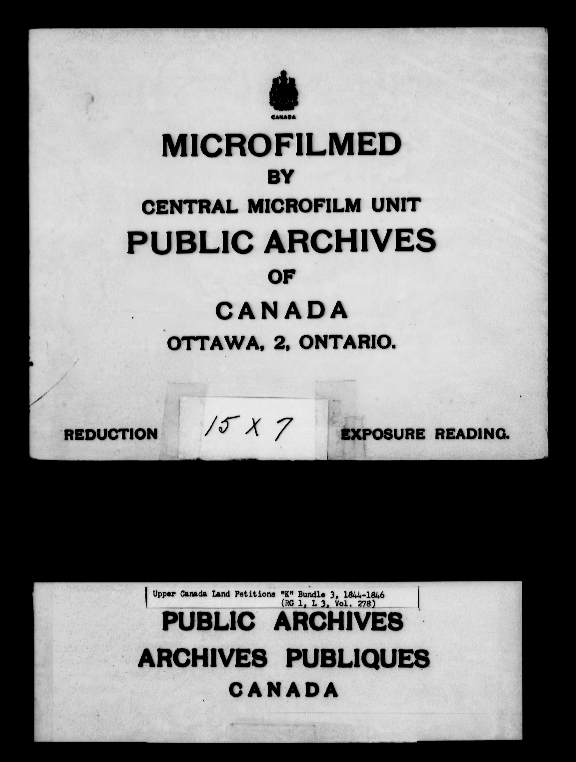Title: Upper Canada Land Petitions (1763-1865) - Mikan Number: 205131 - Microform: c-2122