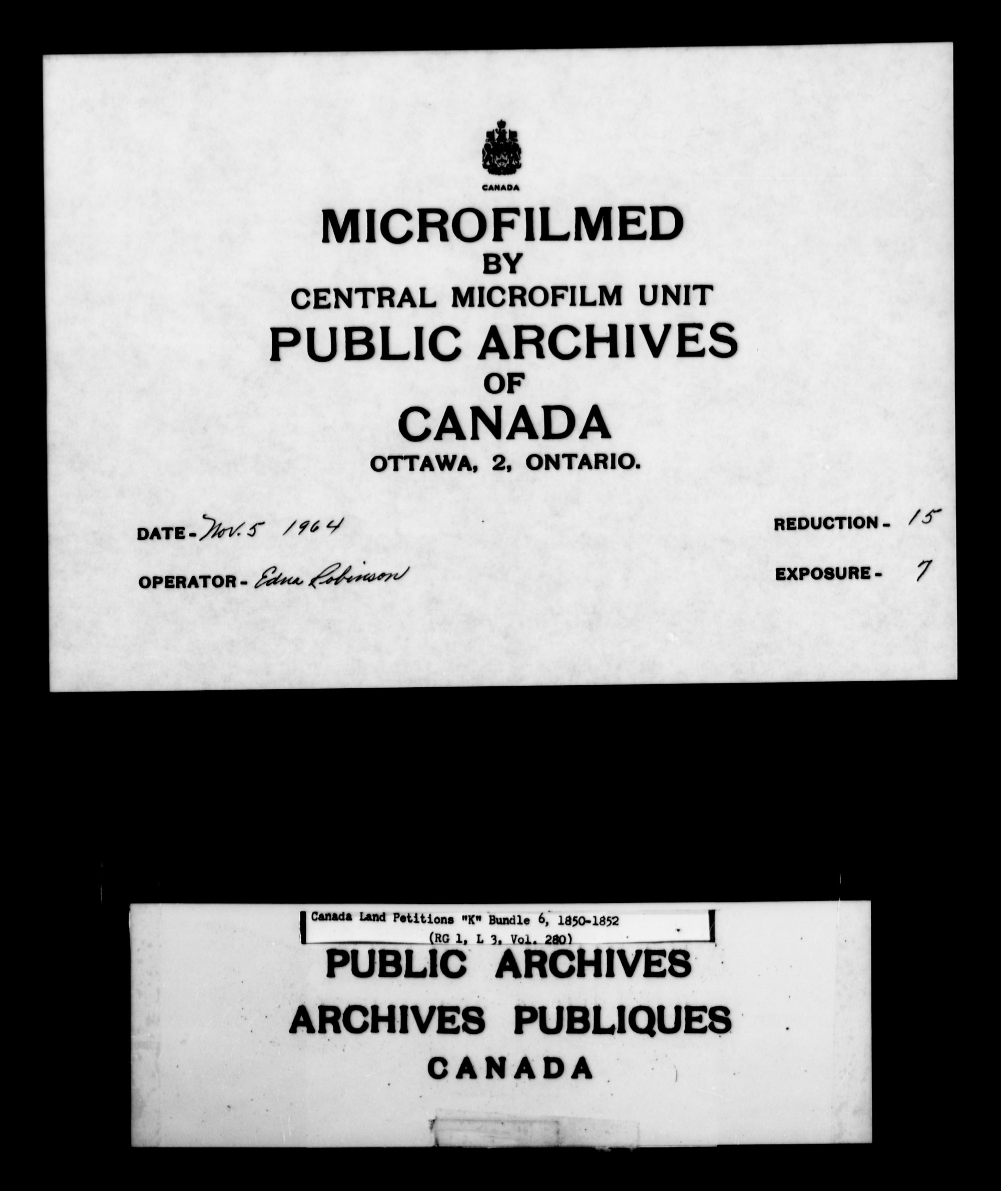 Titre : Demandes de terres du Haut-Canada (1763-1865) - N d'enregistrement Mikan : 205131 - Microforme : c-2123