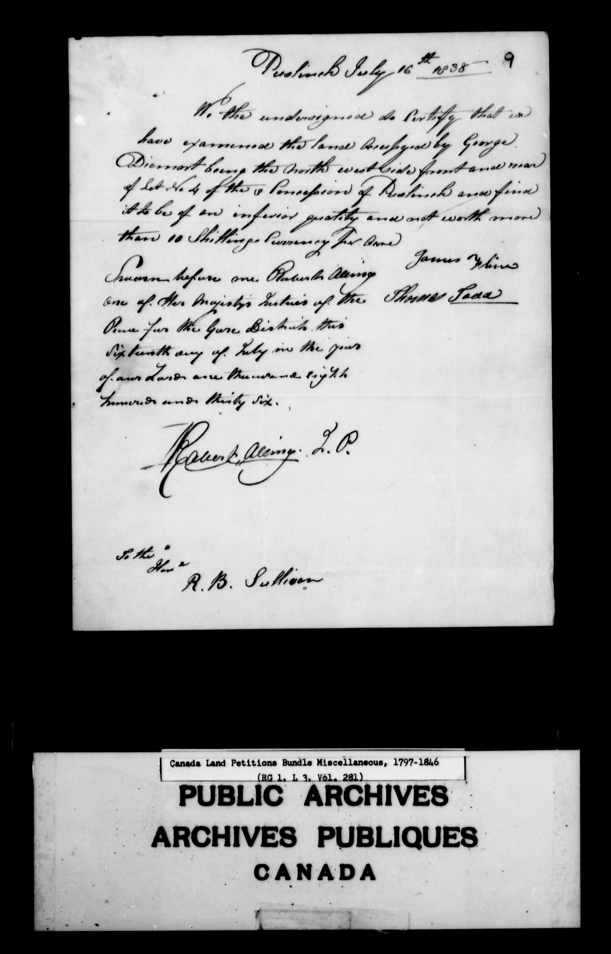 Title: Upper Canada Land Petitions (1763-1865) - Mikan Number: 205131 - Microform: c-2123