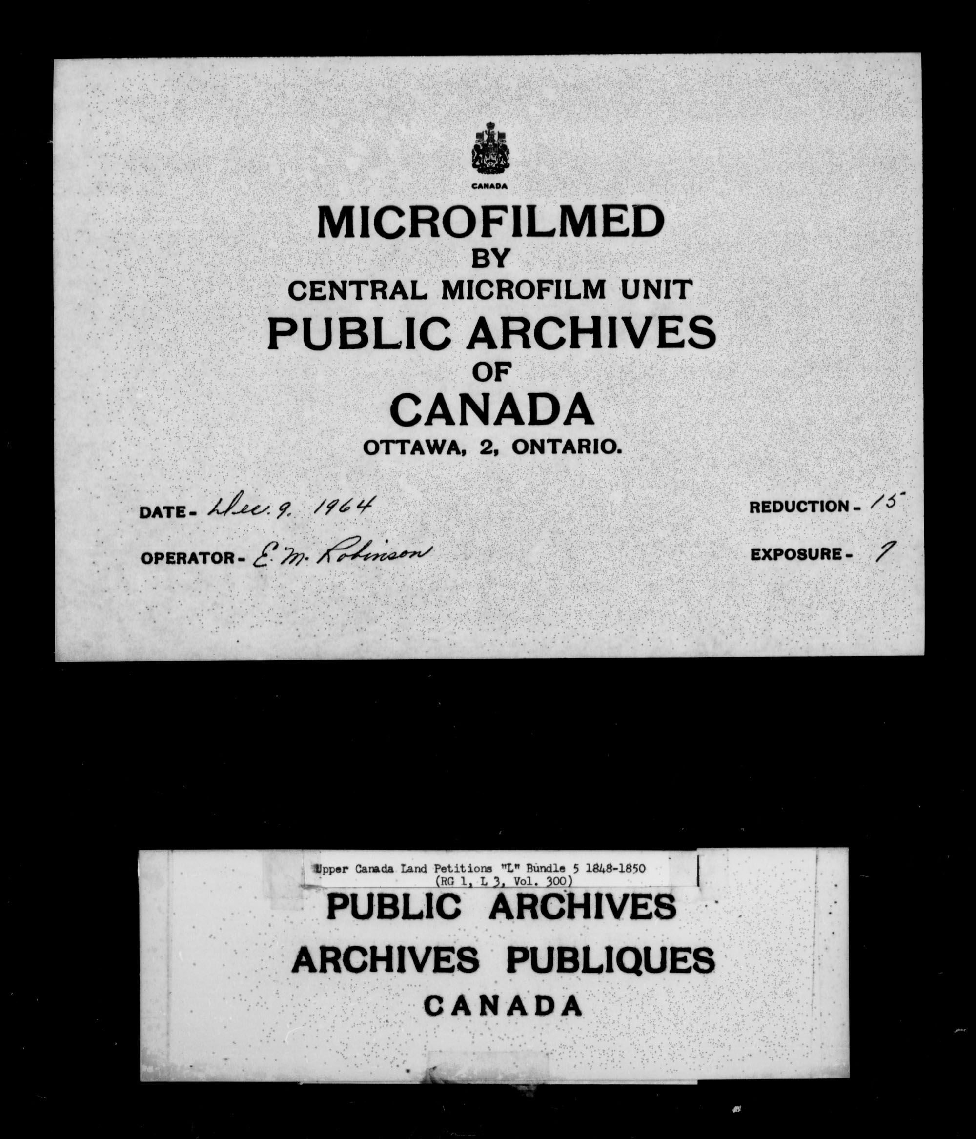 Title: Upper Canada Land Petitions (1763-1865) - Mikan Number: 205131 - Microform: c-2135