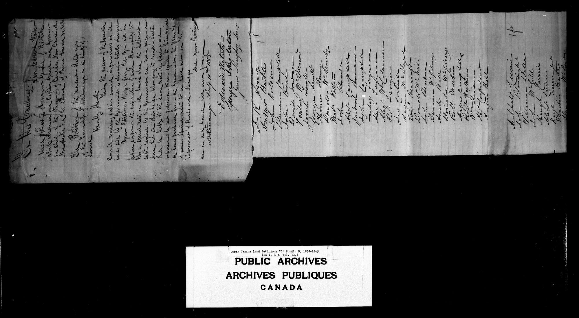 Titre : Demandes de terres du Haut-Canada (1763-1865) - N d'enregistrement Mikan : 205131 - Microforme : c-2137