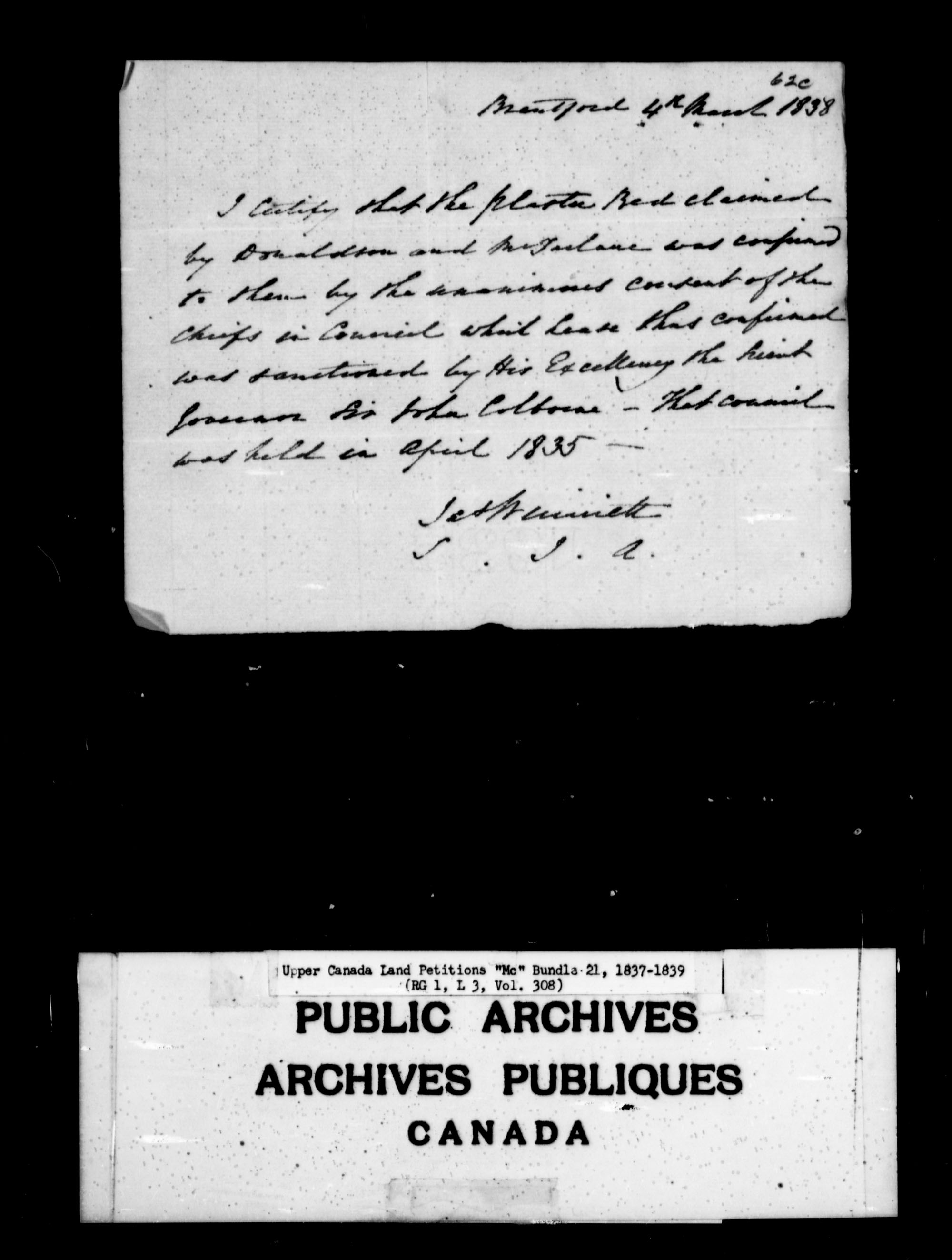 Titre : Demandes de terres du Haut-Canada (1763-1865) - N d'enregistrement Mikan : 205131 - Microforme : c-2140