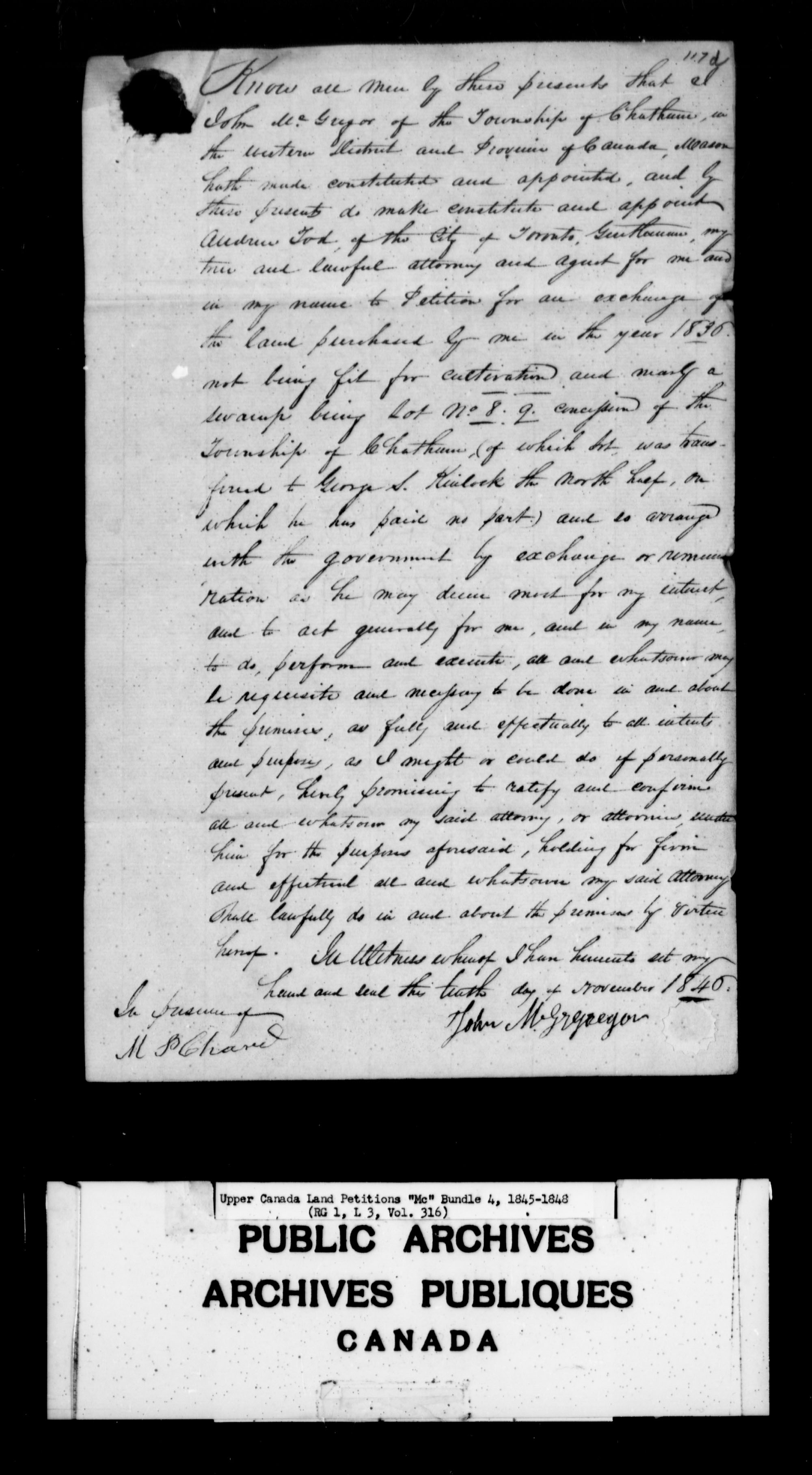 Title: Upper Canada Land Petitions (1763-1865) - Mikan Number: 205131 - Microform: c-2182