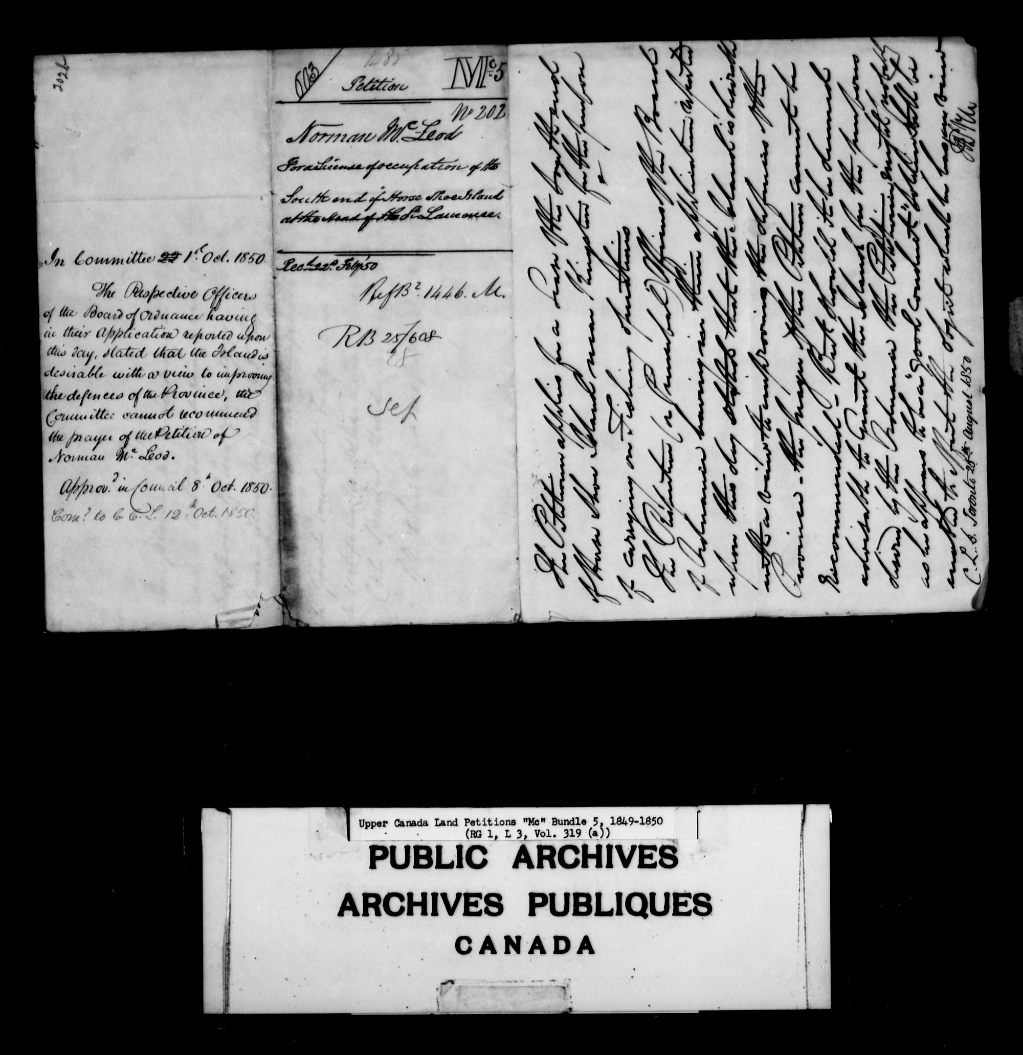 Title: Upper Canada Land Petitions (1763-1865) - Mikan Number: 205131 - Microform: c-2185