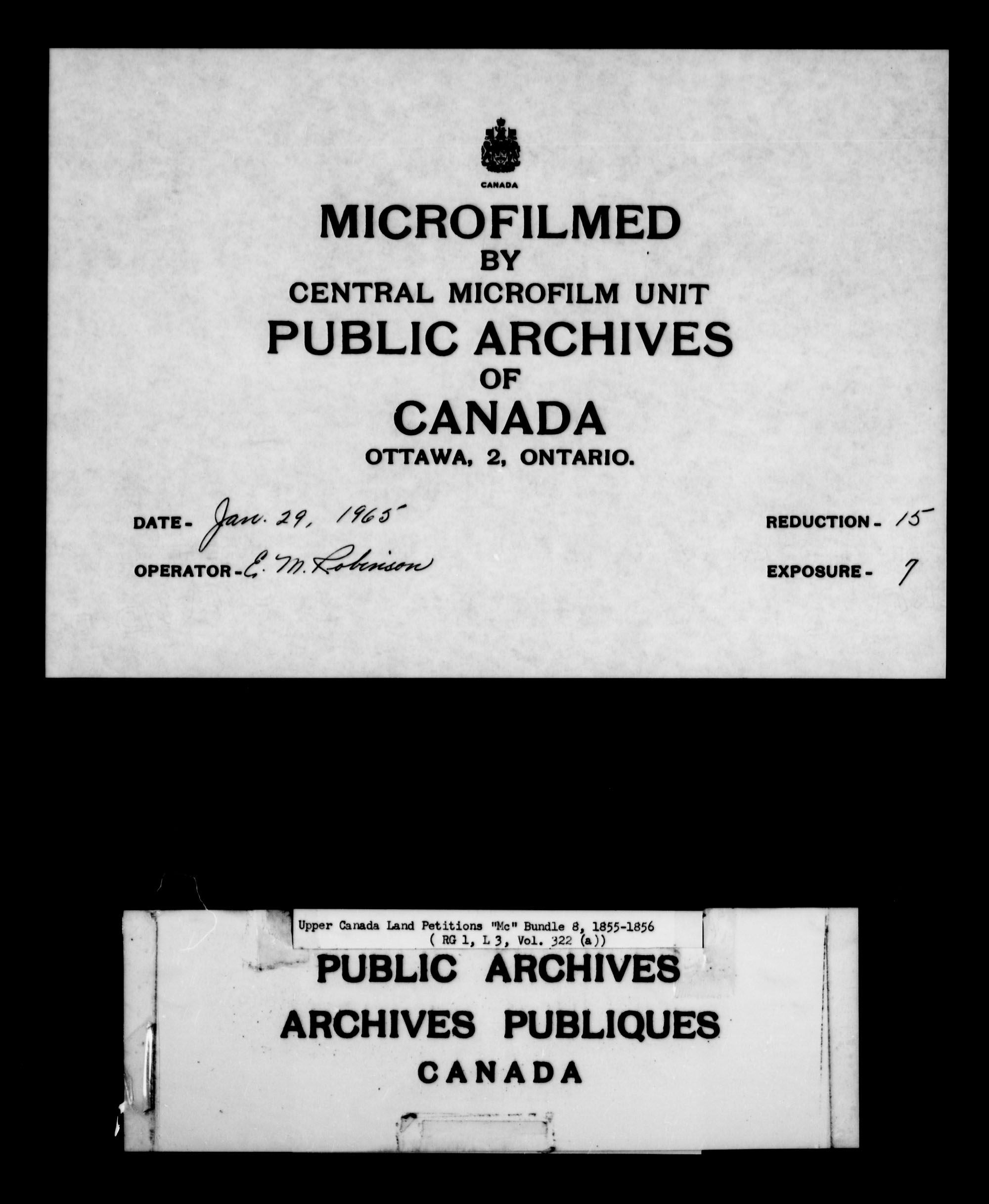 Title: Upper Canada Land Petitions (1763-1865) - Mikan Number: 205131 - Microform: c-2188
