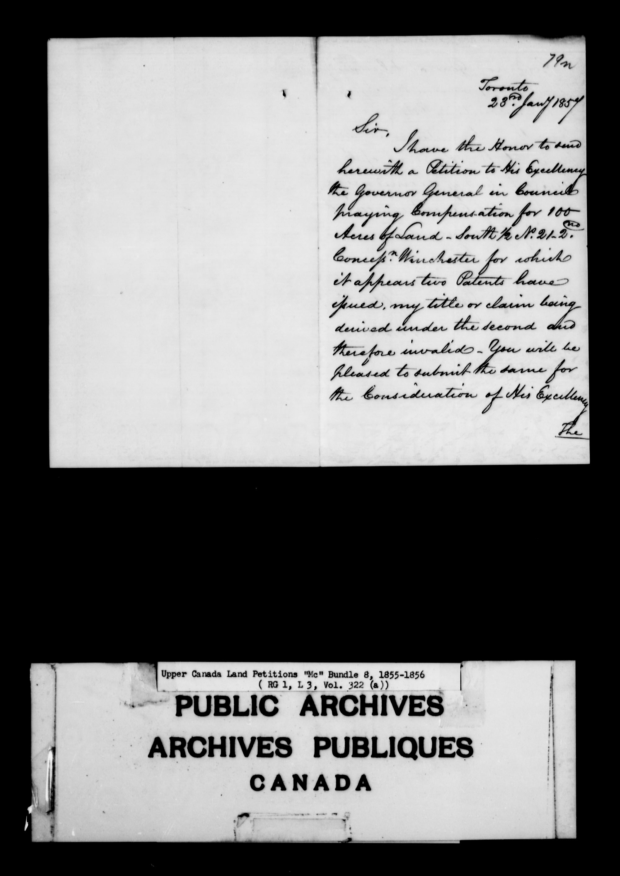 Title: Upper Canada Land Petitions (1763-1865) - Mikan Number: 205131 - Microform: c-2188