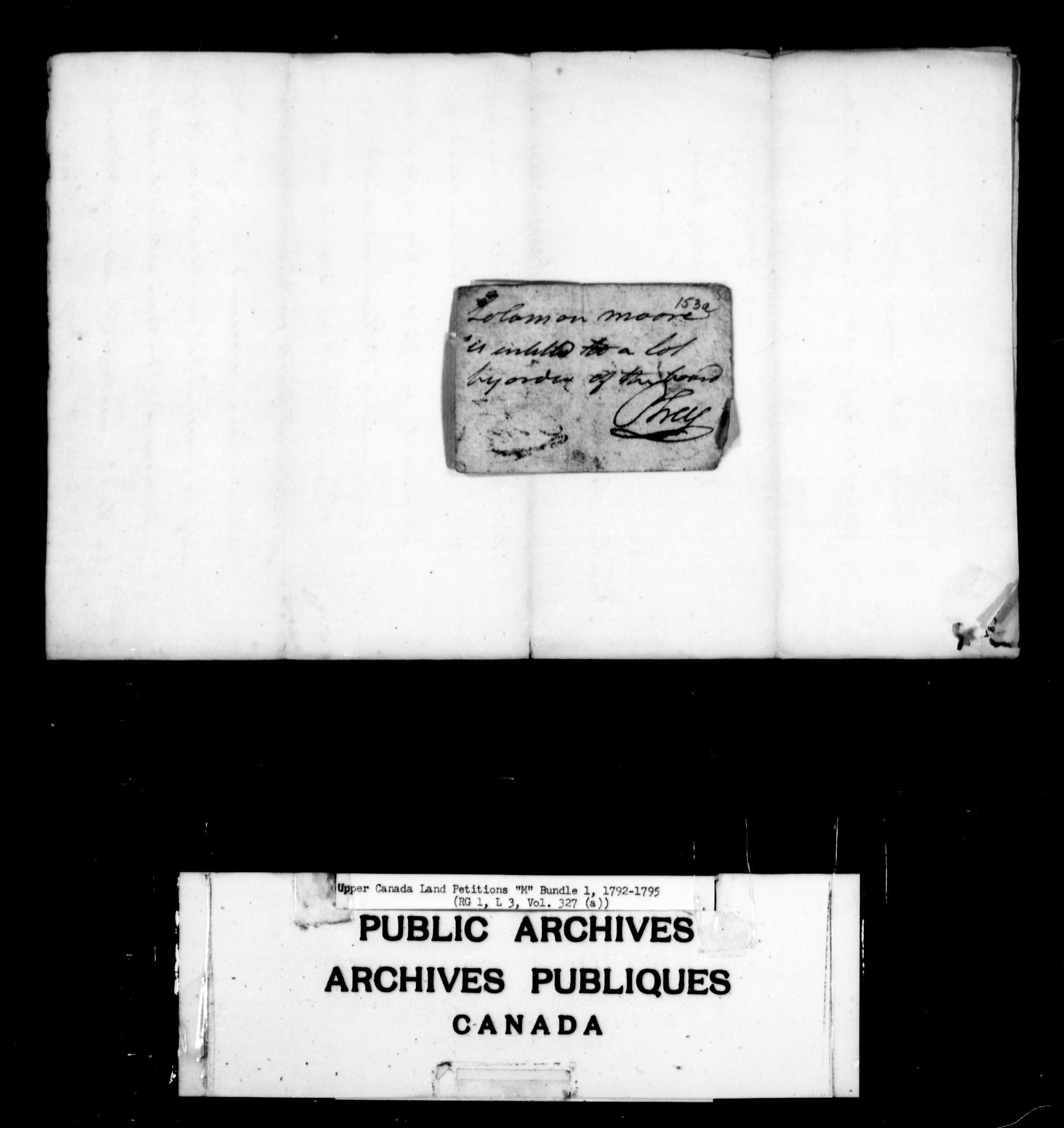 Title: Upper Canada Land Petitions (1763-1865) - Mikan Number: 205131 - Microform: c-2190