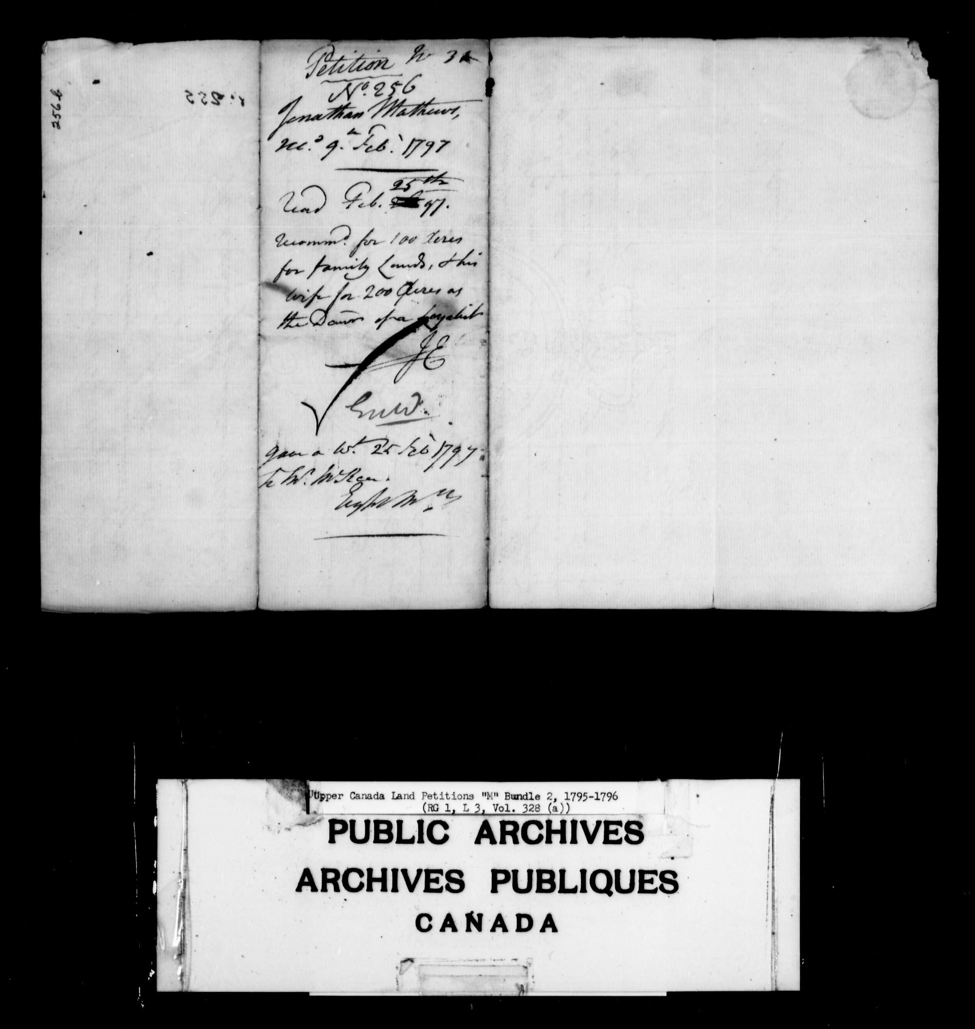 Title: Upper Canada Land Petitions (1763-1865) - Mikan Number: 205131 - Microform: c-2192