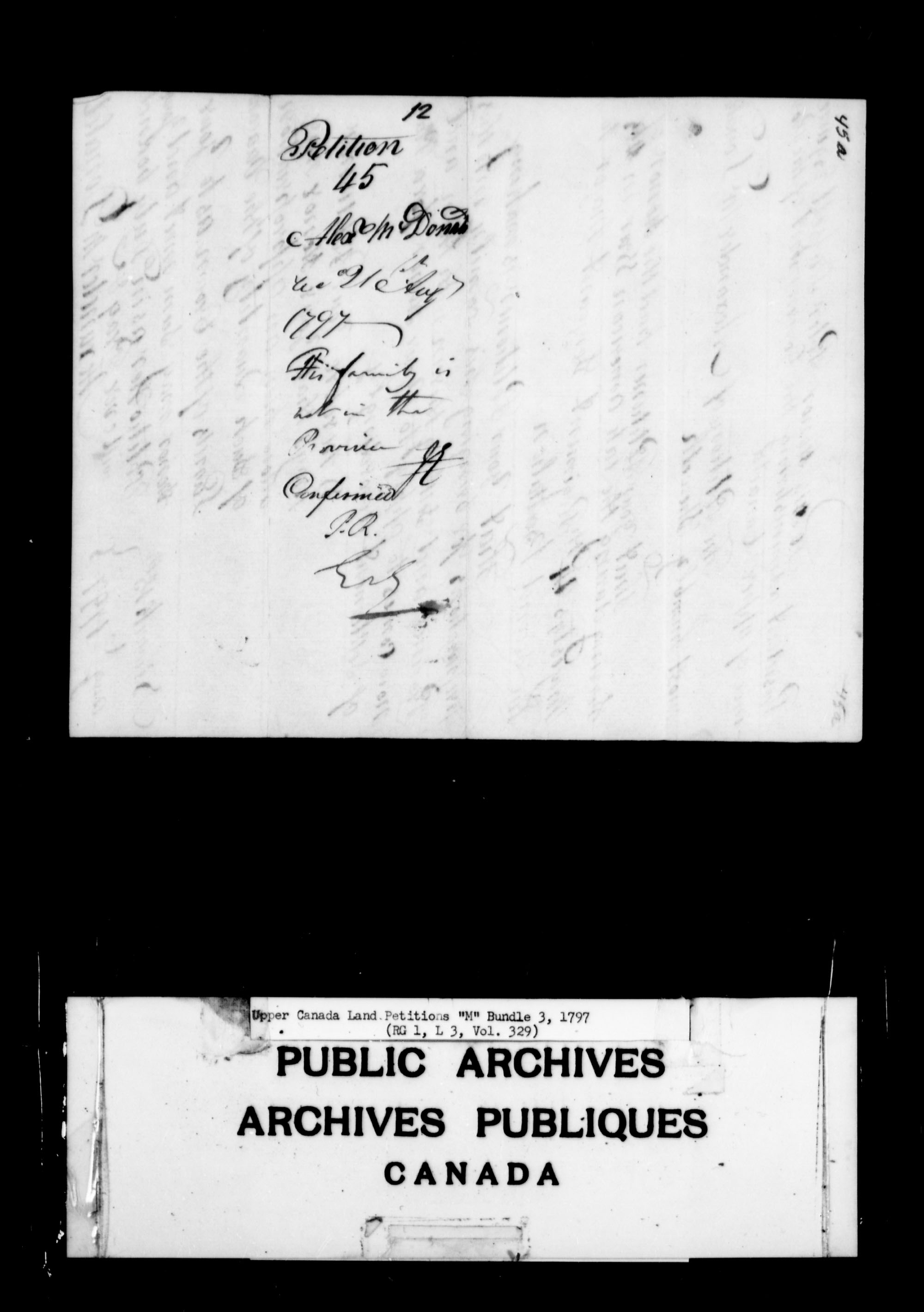 Title: Upper Canada Land Petitions (1763-1865) - Mikan Number: 205131 - Microform: c-2192