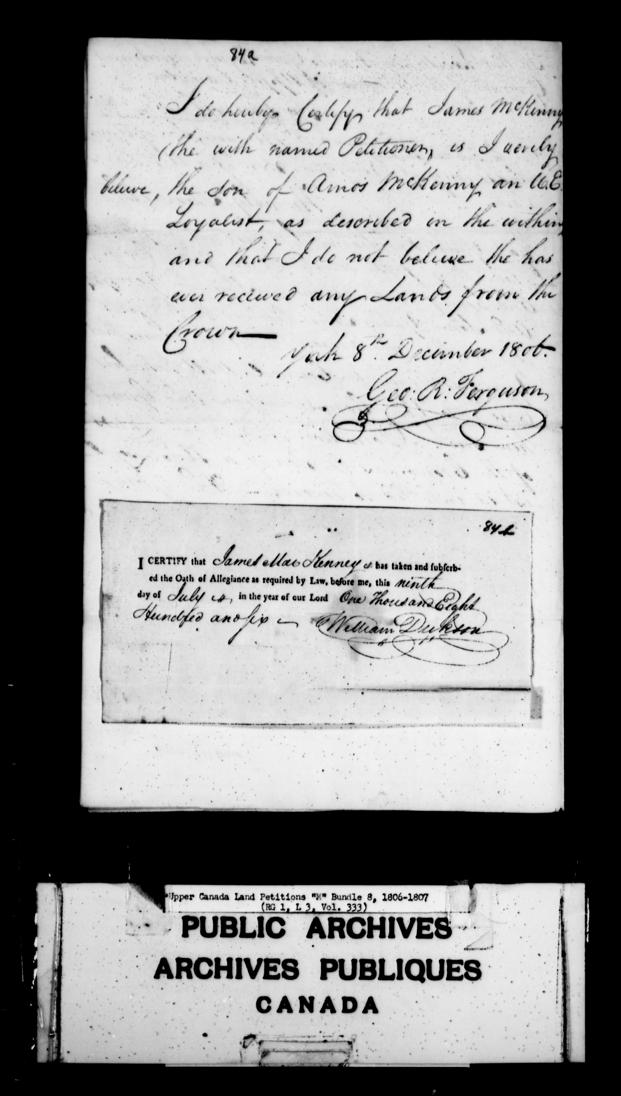 Title: Upper Canada Land Petitions (1763-1865) - Mikan Number: 205131 - Microform: c-2195