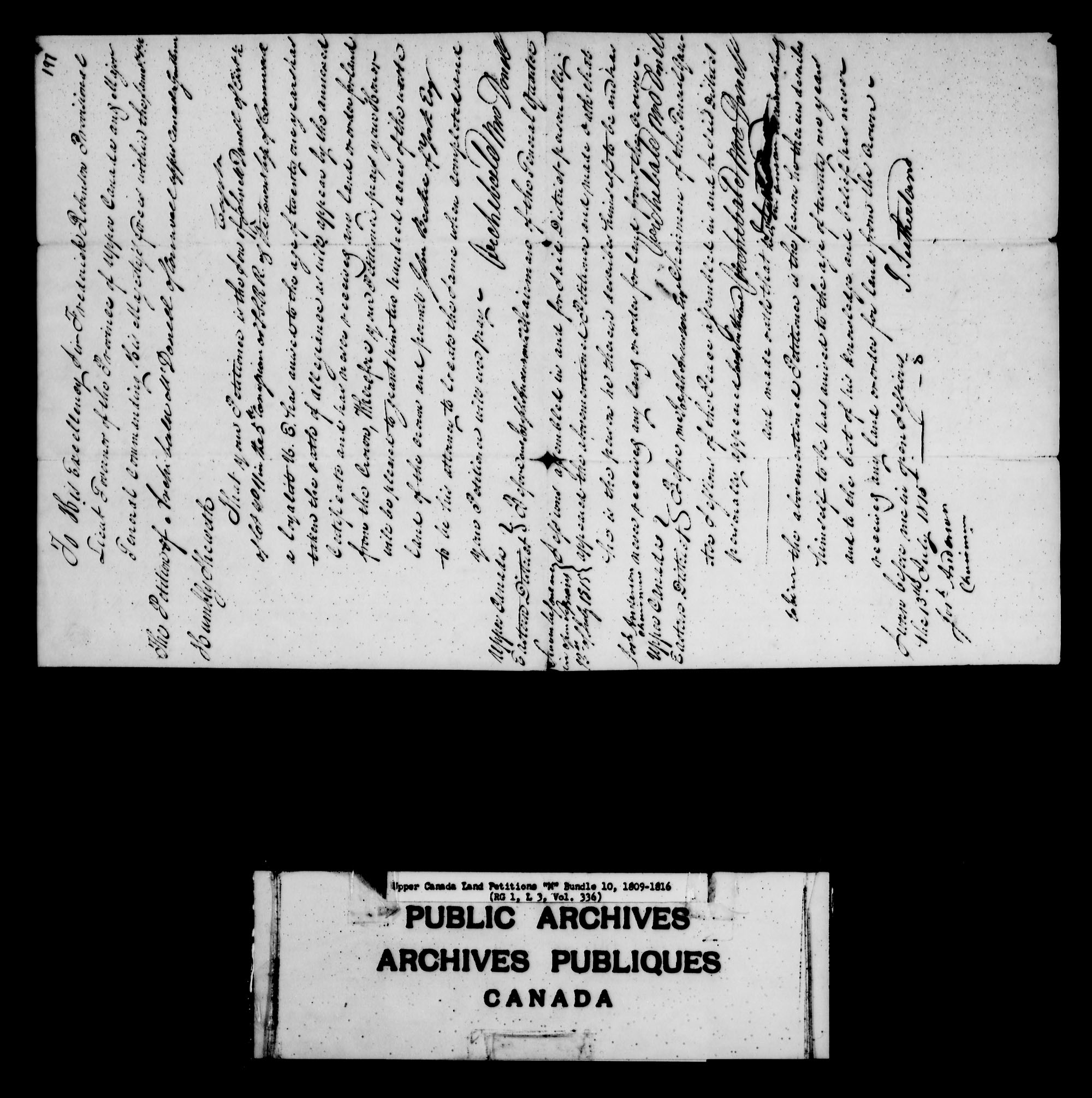 Title: Upper Canada Land Petitions (1763-1865) - Mikan Number: 205131 - Microform: c-2198