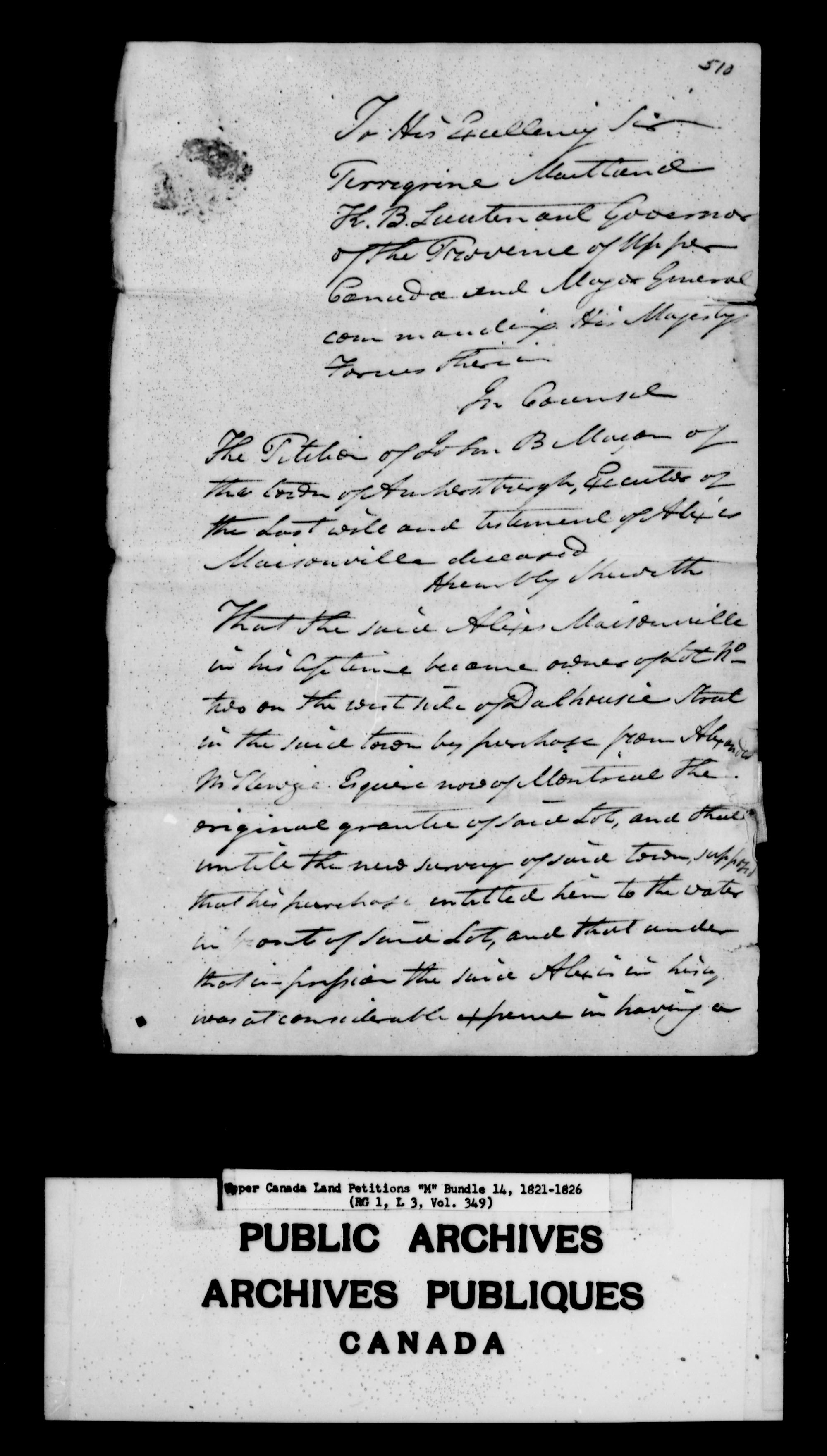 Titre : Demandes de terres du Haut-Canada (1763-1865) - N d'enregistrement Mikan : 205131 - Microforme : c-2207