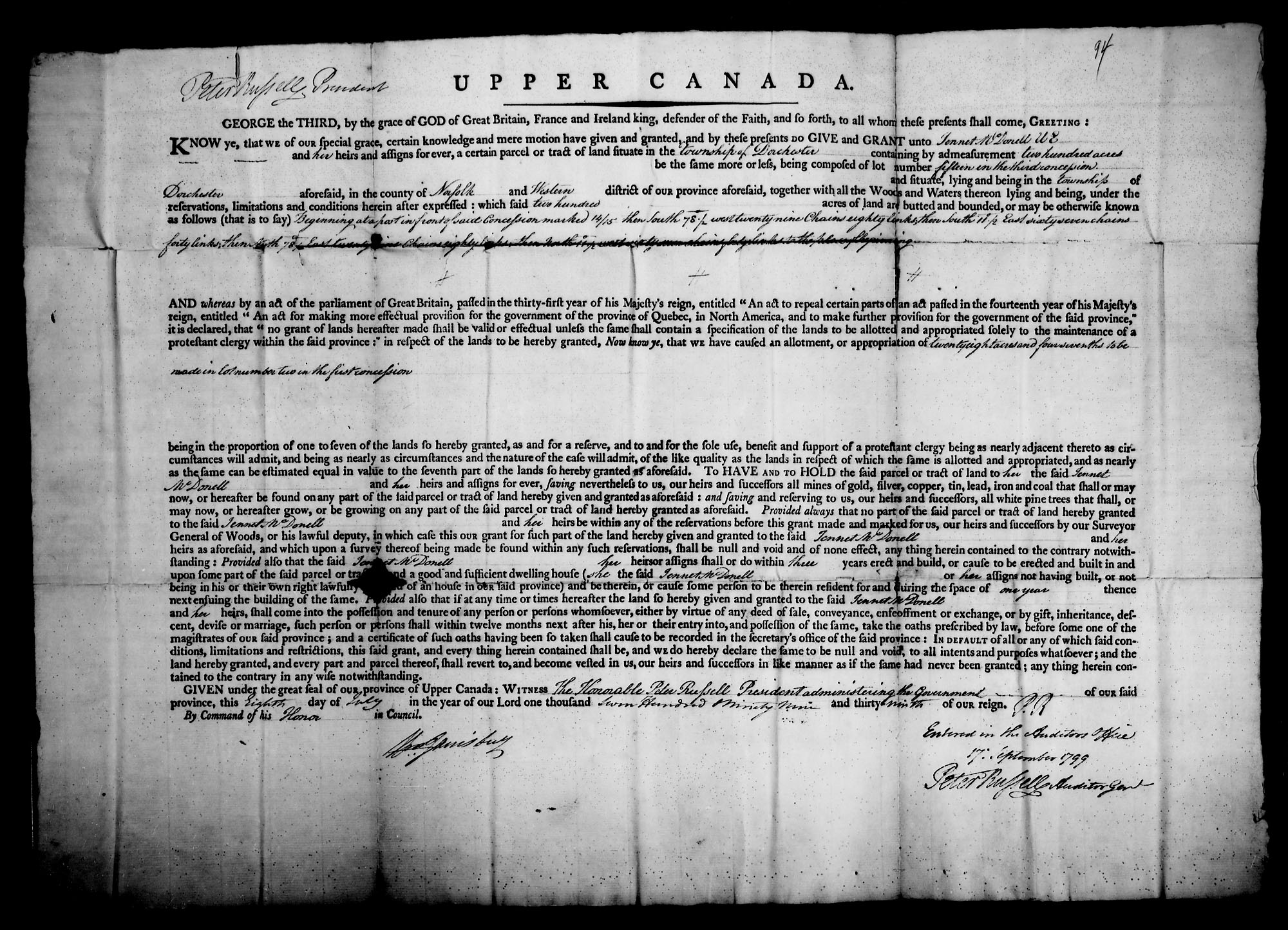 Title: Upper Canada Land Petitions (1763-1865) - Mikan Number: 205131 - Microform: c-2210