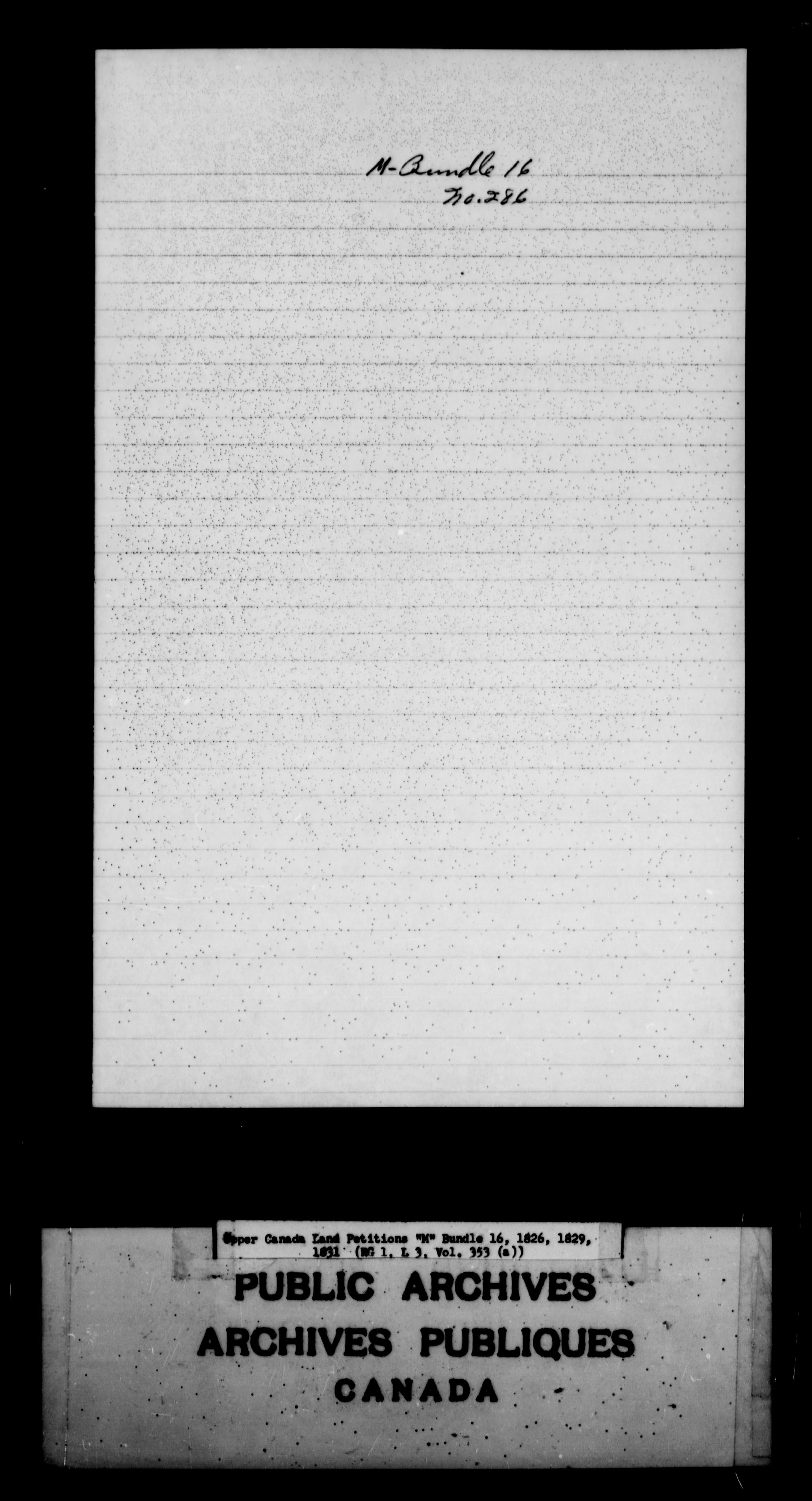 Titre : Demandes de terres du Haut-Canada (1763-1865) - N d'enregistrement Mikan : 205131 - Microforme : c-2210