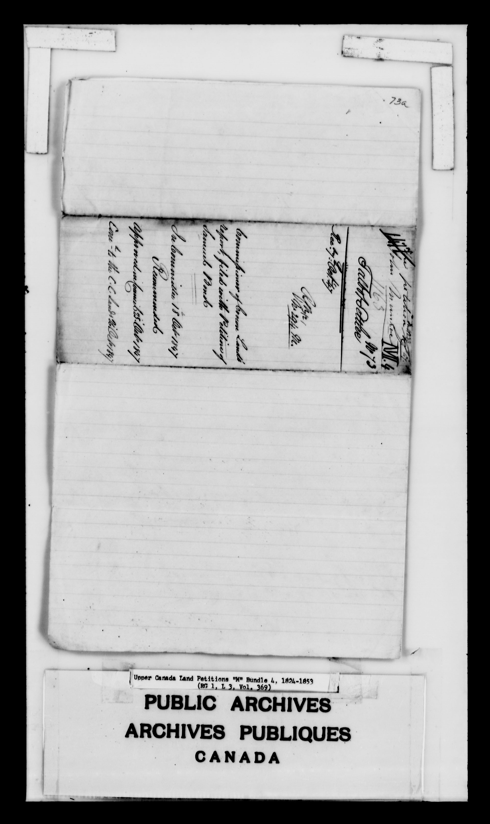Title: Upper Canada Land Petitions (1763-1865) - Mikan Number: 205131 - Microform: c-2229