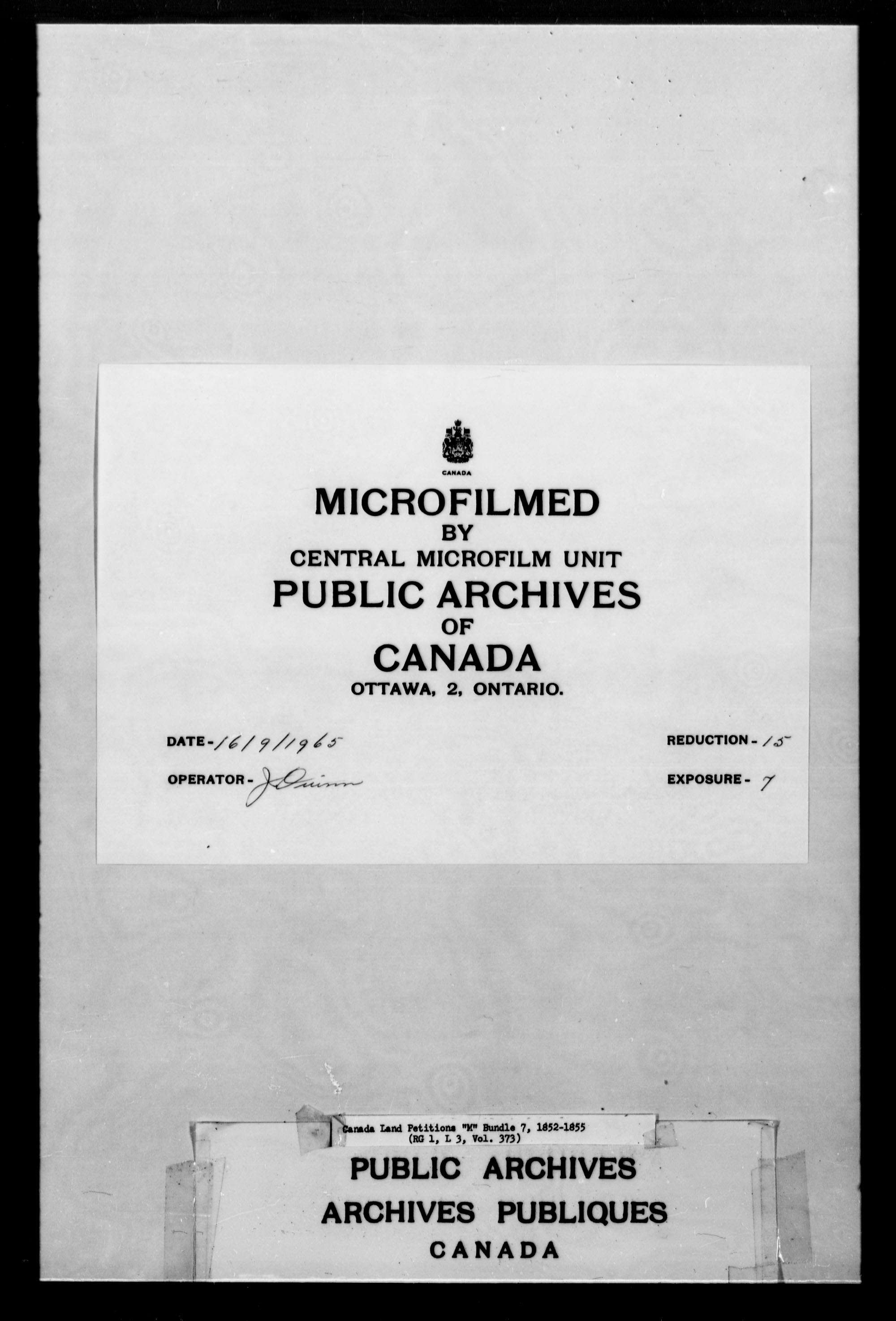Titre : Demandes de terres du Haut-Canada (1763-1865) - N d'enregistrement Mikan : 205131 - Microforme : c-2232