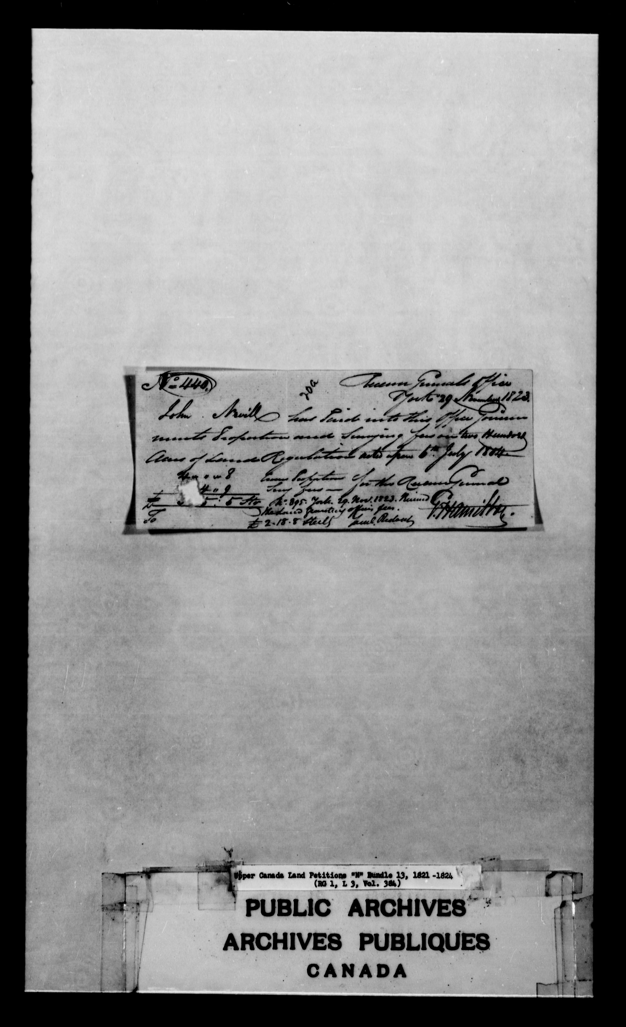 Title: Upper Canada Land Petitions (1763-1865) - Mikan Number: 205131 - Microform: c-2481