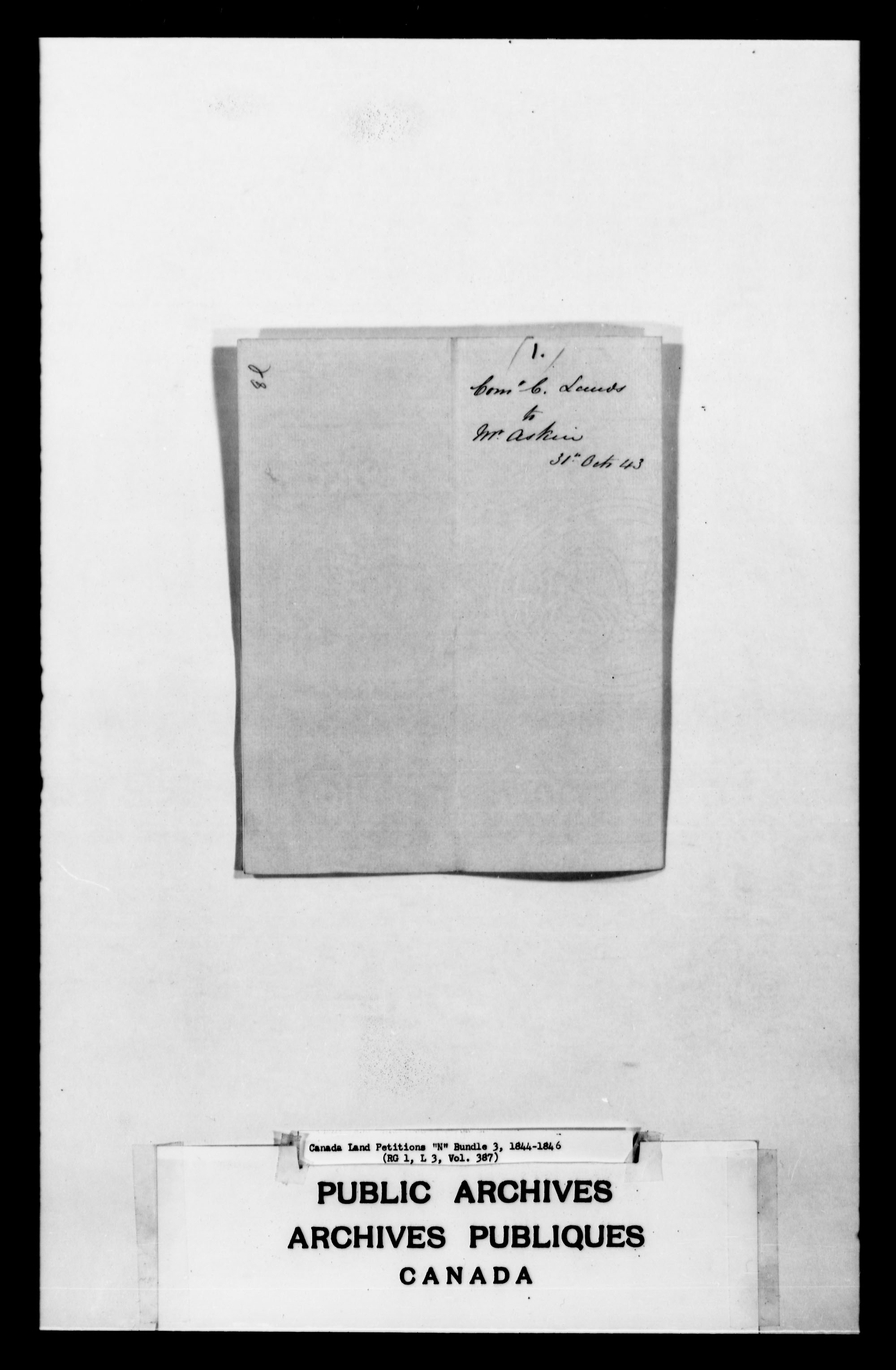 Title: Upper Canada Land Petitions (1763-1865) - Mikan Number: 205131 - Microform: c-2483
