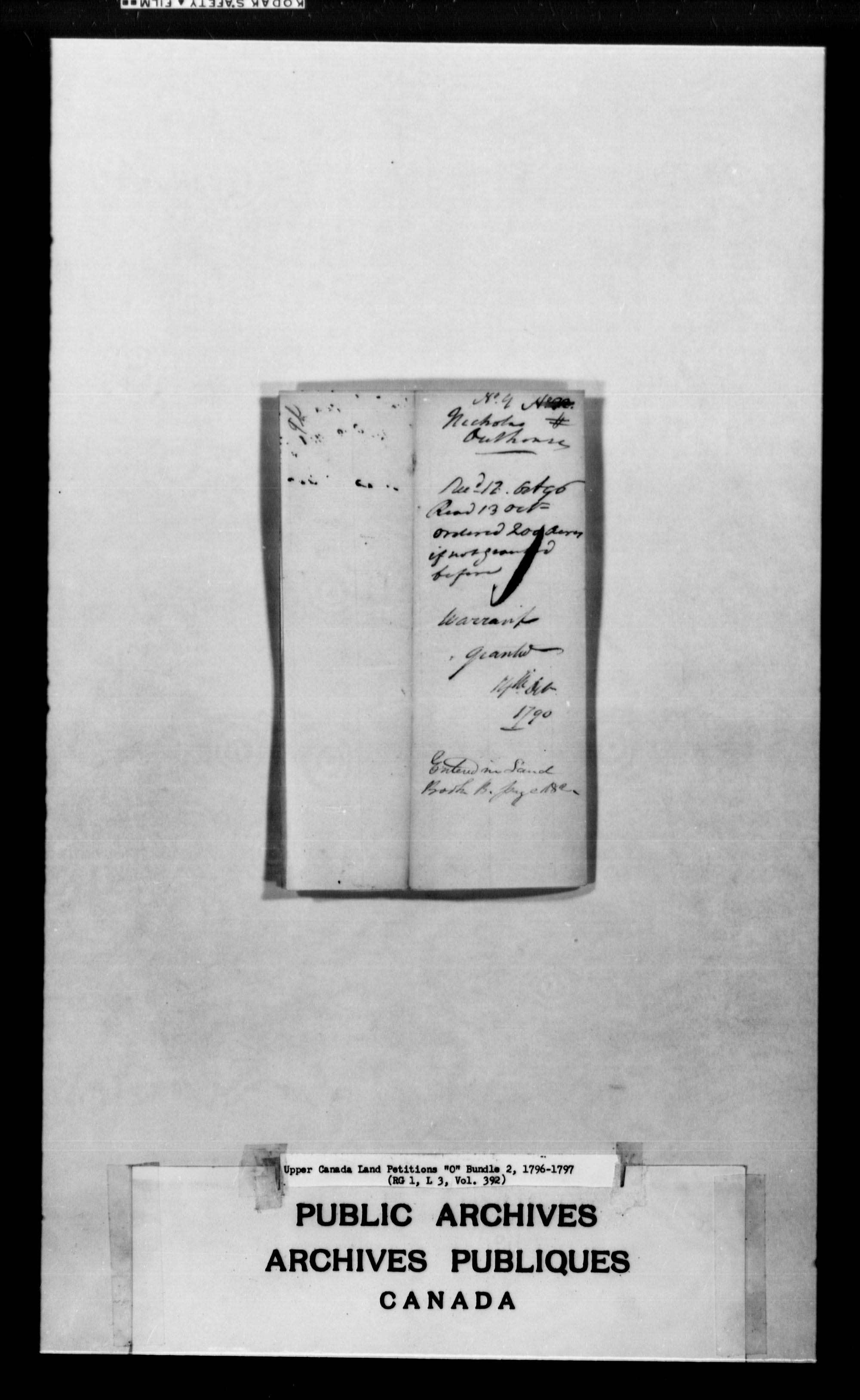 Title: Upper Canada Land Petitions (1763-1865) - Mikan Number: 205131 - Microform: c-2484