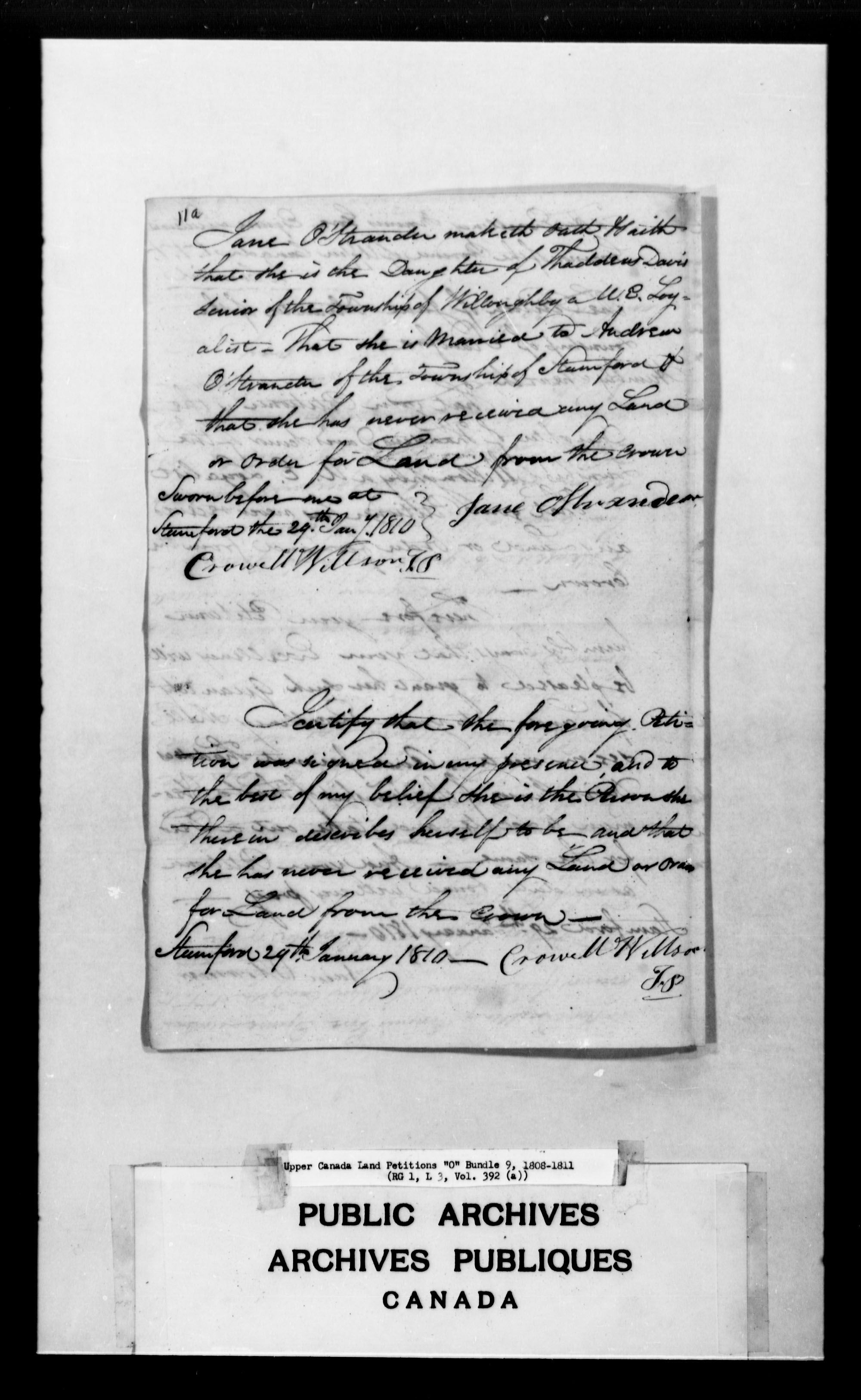 Title: Upper Canada Land Petitions (1763-1865) - Mikan Number: 205131 - Microform: c-2484