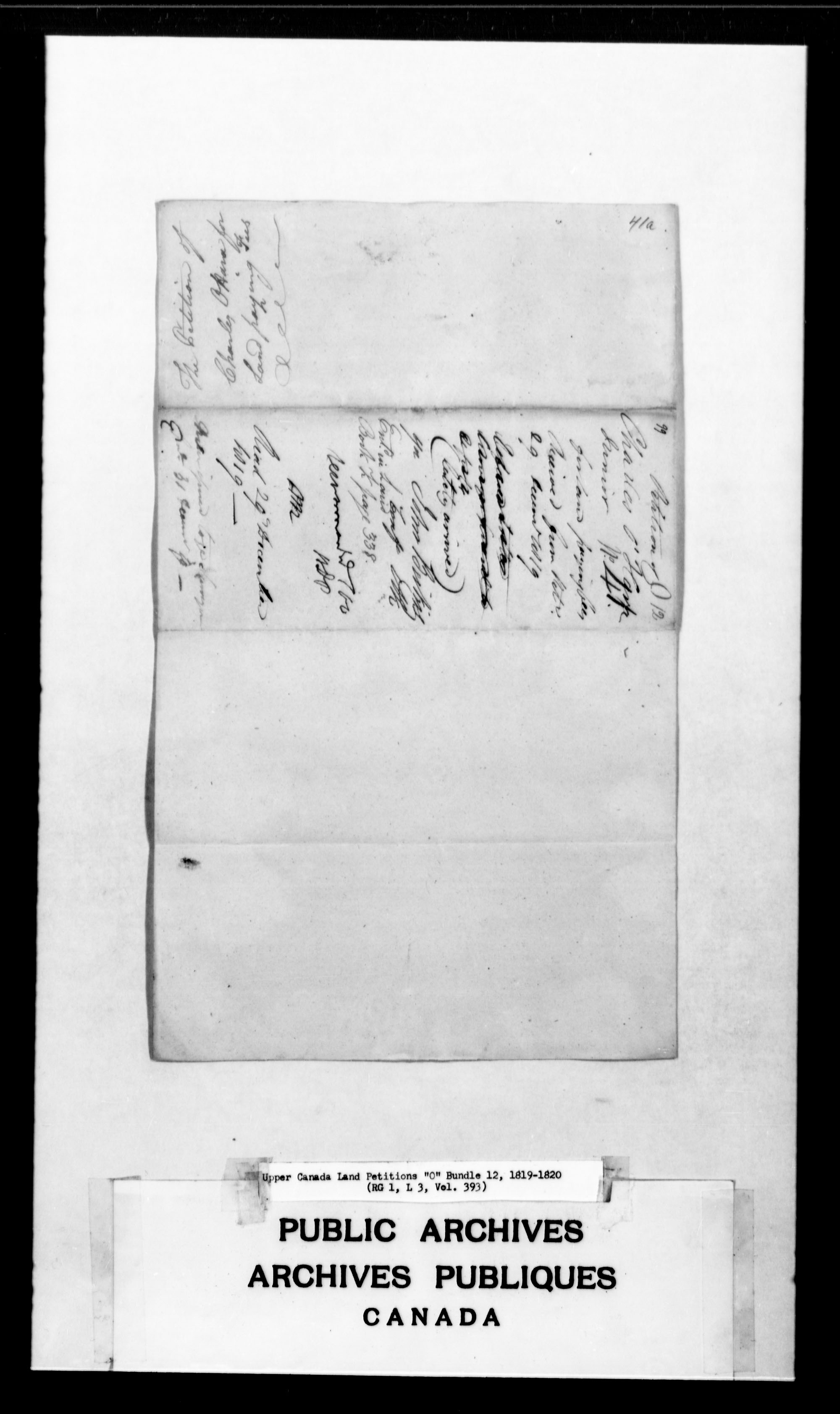 Title: Upper Canada Land Petitions (1763-1865) - Mikan Number: 205131 - Microform: c-2485