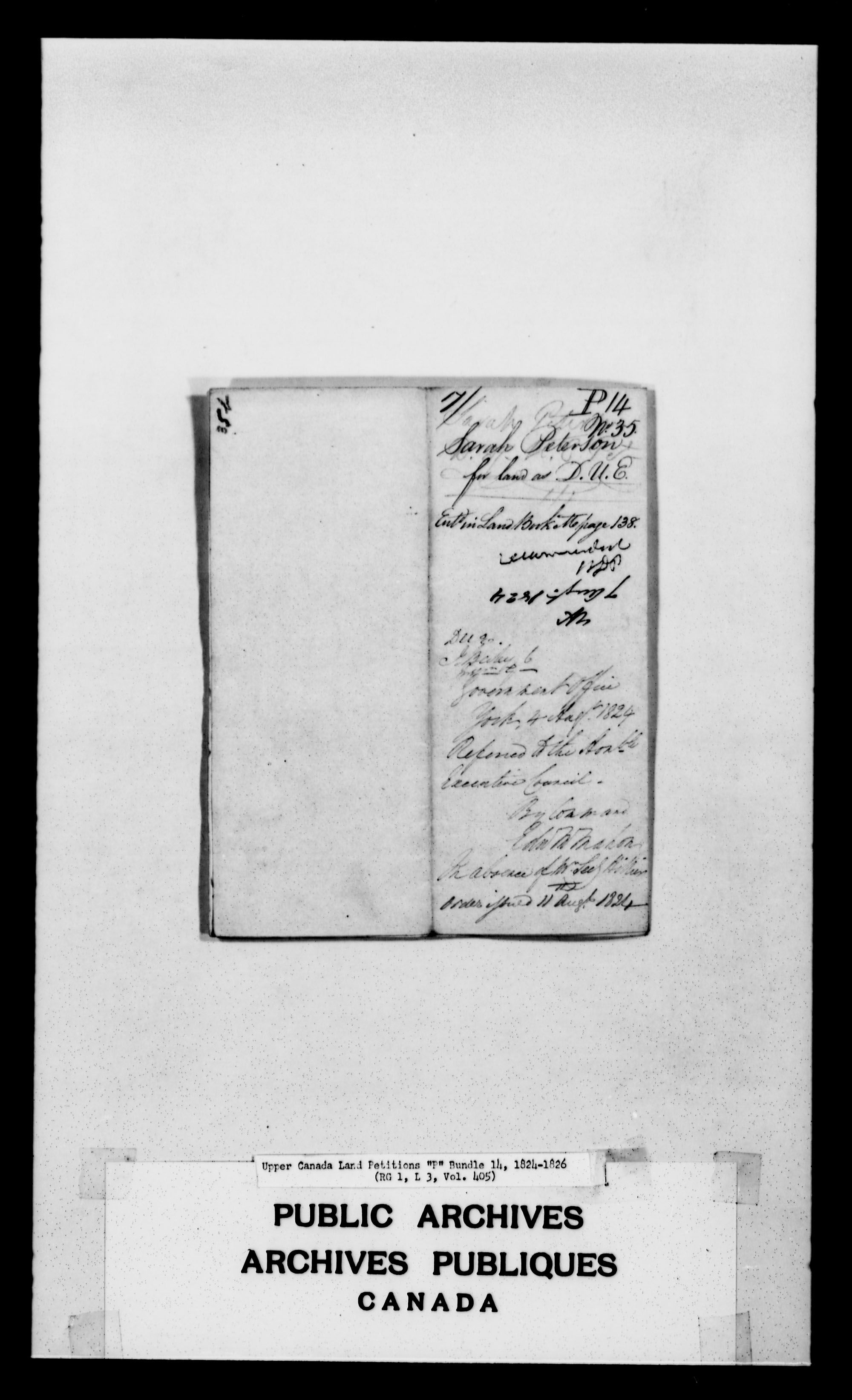 Title: Upper Canada Land Petitions (1763-1865) - Mikan Number: 205131 - Microform: c-2491