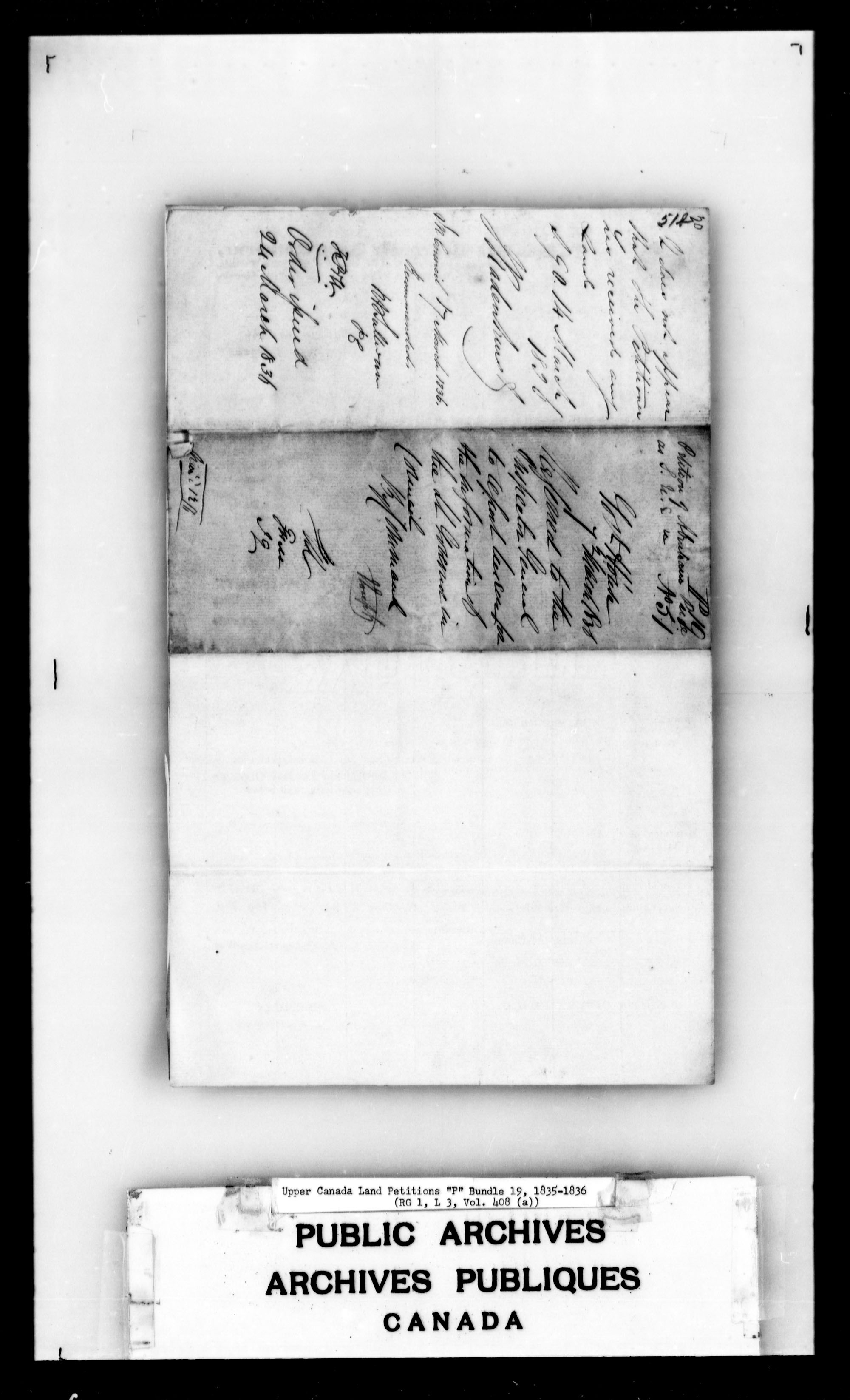 Title: Upper Canada Land Petitions (1763-1865) - Mikan Number: 205131 - Microform: c-2731a