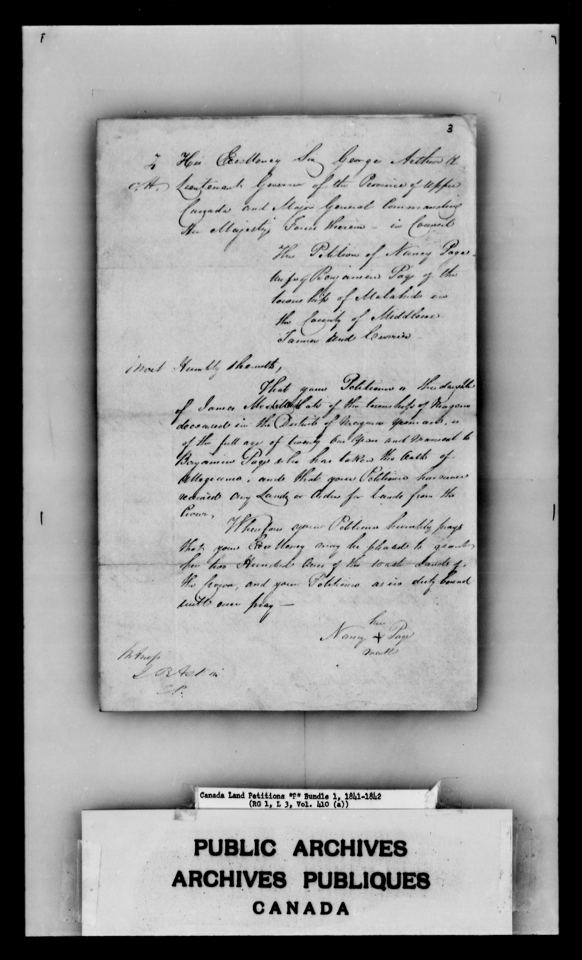 Title: Upper Canada Land Petitions (1763-1865) - Mikan Number: 205131 - Microform: c-2733